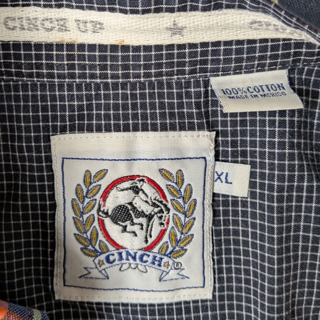 CINCH Cinch Fiery Orange/Blue Western Long-Sleeve Button-Up Size US XL / EU 56 / 4 - 3 Thumbnail