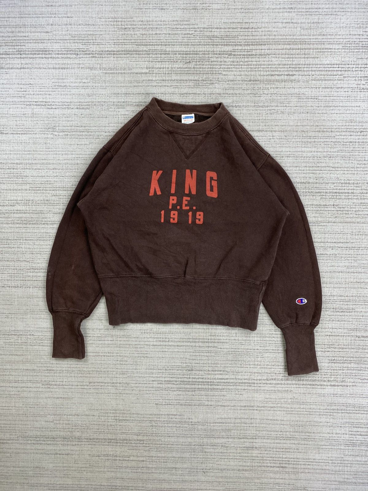 Champion × Vintage Vintage Champion King PE 1919 Cropped Sweatshirt Size M / US 6-8 / IT 42-44 - 1 Thumbnail