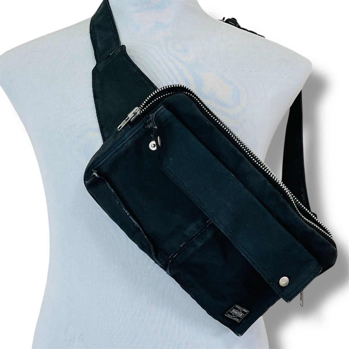 Porter × Vintage Distressed PORTER Cross Body Canvas Bag Size ONE SIZE - 7 Thumbnail