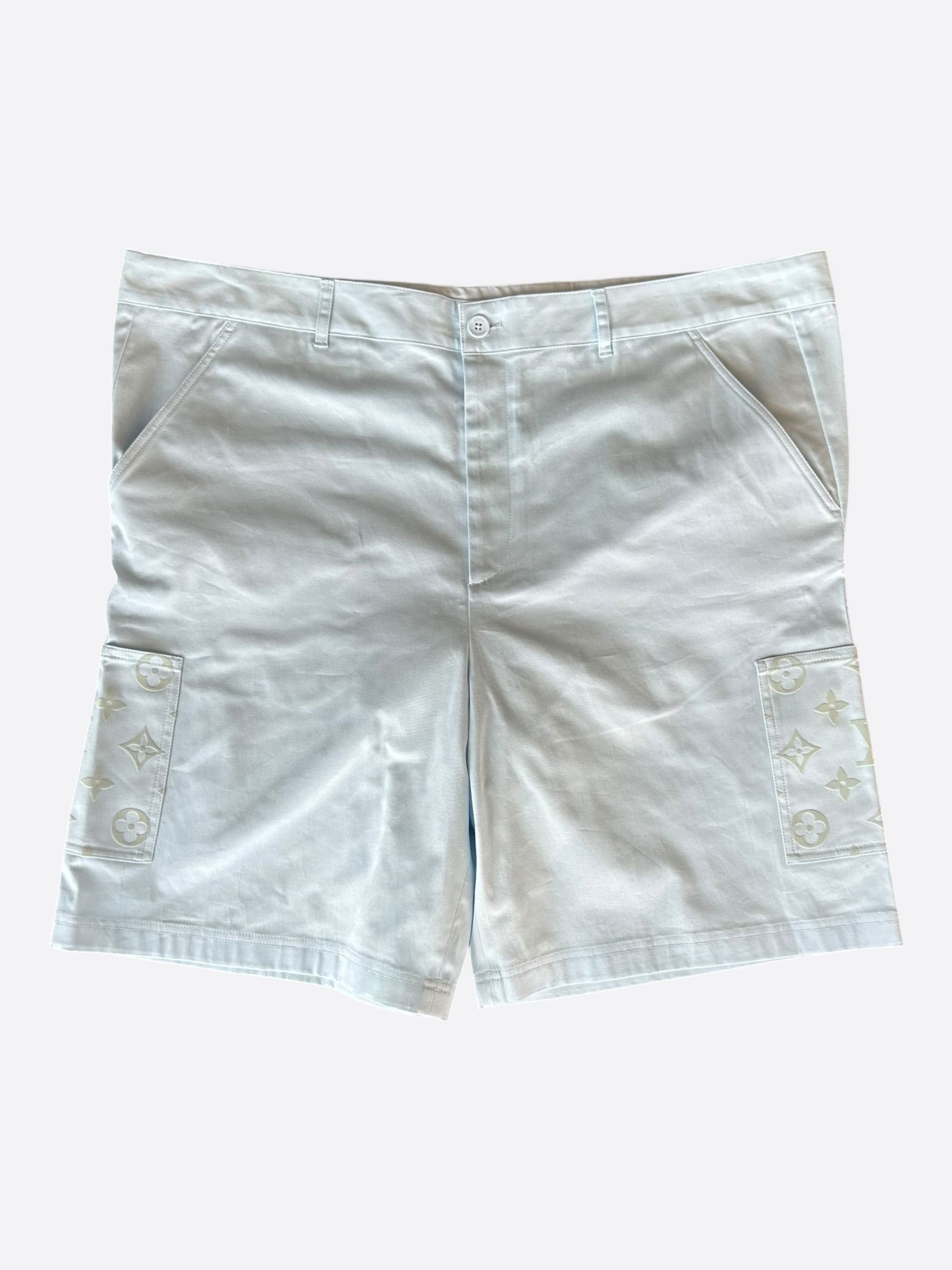 Louis Vuitton Louis Vuitton Light Blue Monogram Cargo Shorts Size US 38 / EU 54 - 1 Thumbnail