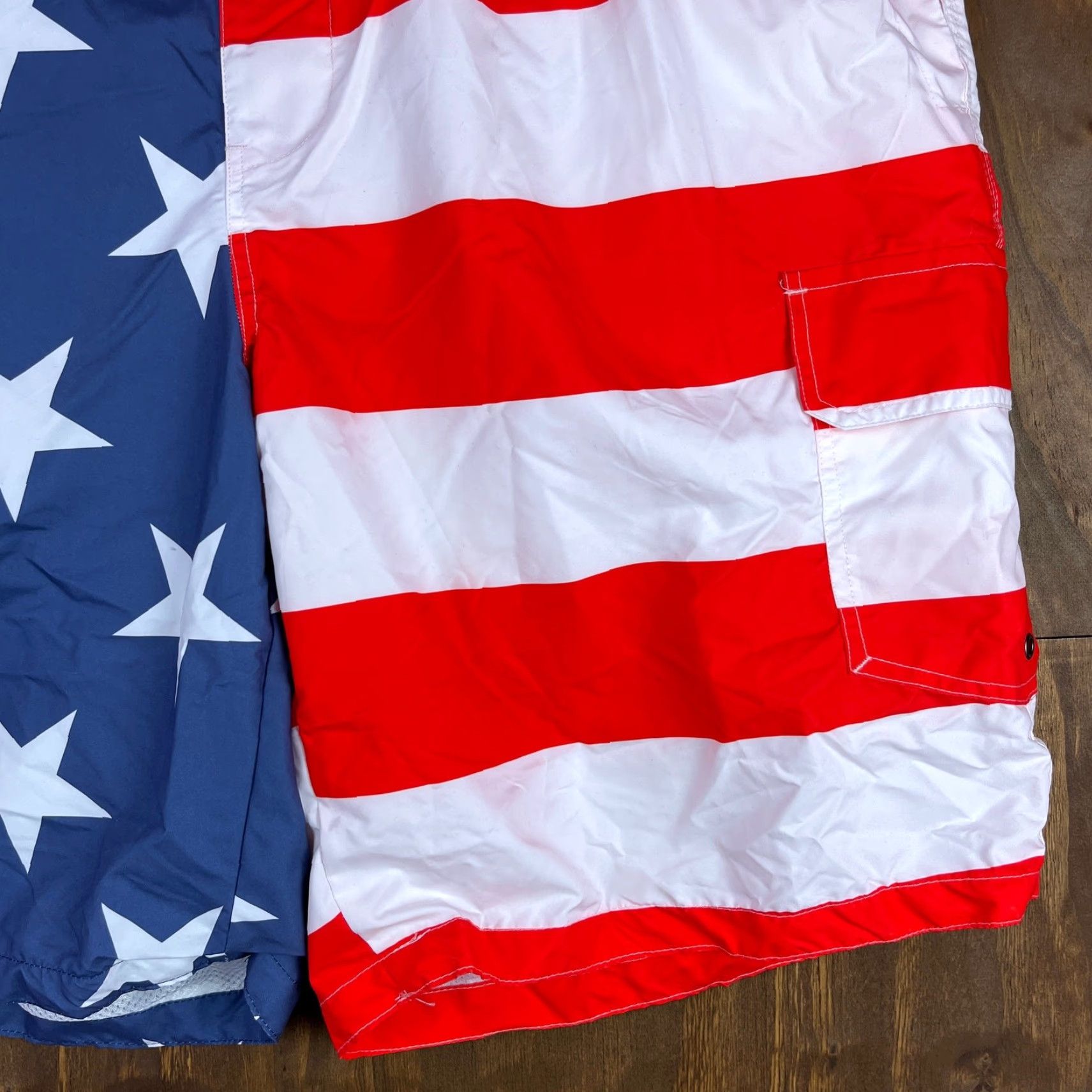 Vintage The Foundry Mens Shorts American Flag USA Patriotic Cargo Swim Board Trunks 2XL Size US 39 - 5 Thumbnail