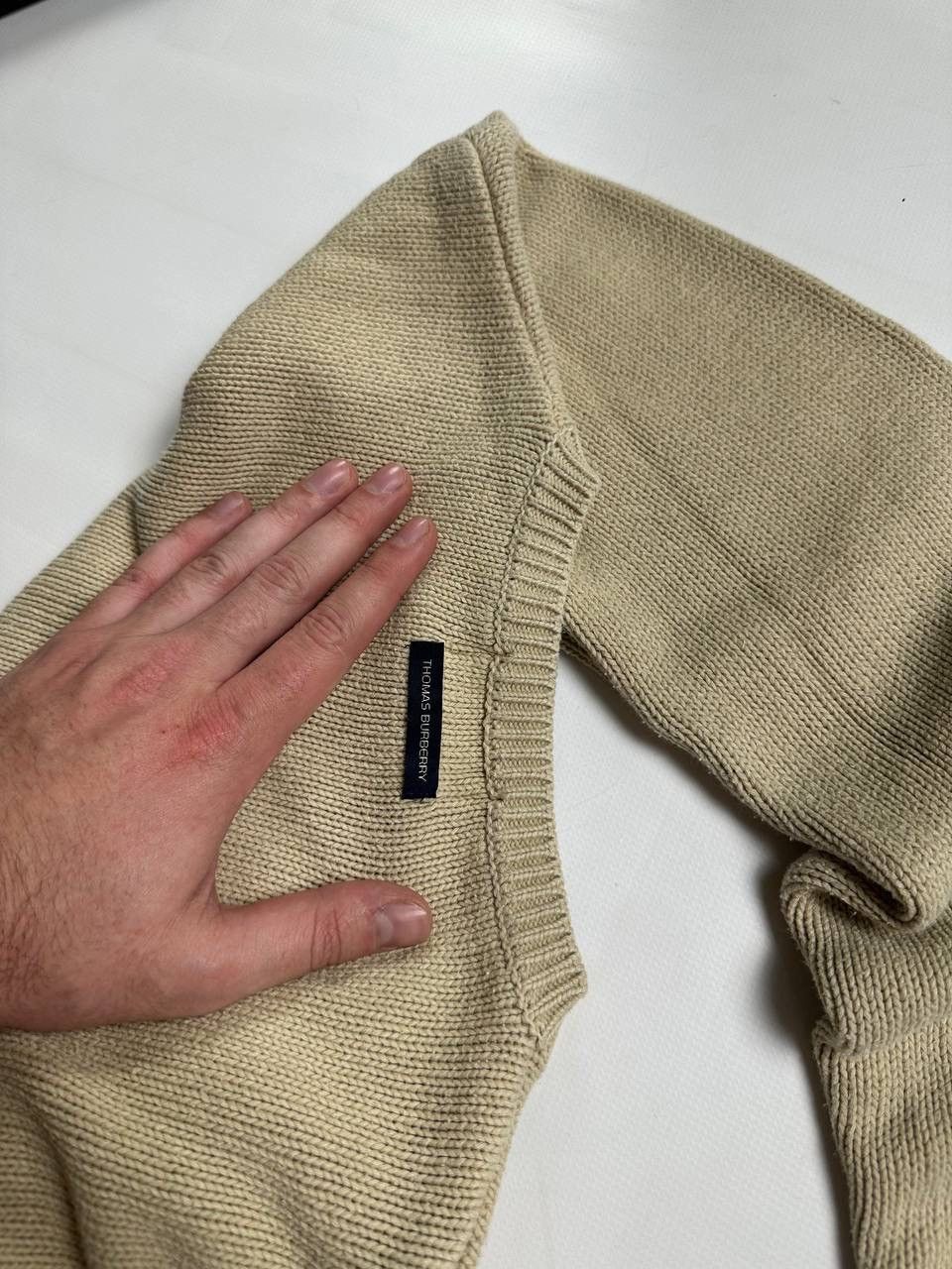Burberry 90s Knite Vintage Burberry Thomas Beige Sweater Size M / US 6-8 / IT 42-44 - 7 Thumbnail