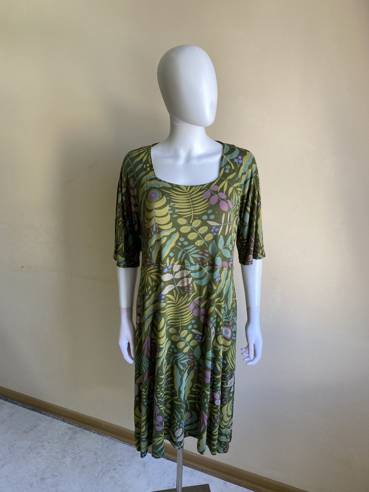 Gudrun Sjoden Gudrun Sjoden Womens Multicolor Floral Midi Dress Size L Size L / US 10 / IT 46 - 2 Thumbnail
