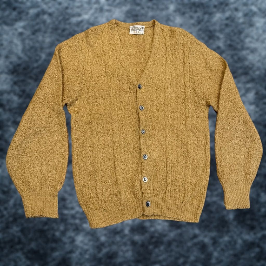 Vintage VINTAGE Shaggy Man Drummond Sweater Cardigan Mens S Green