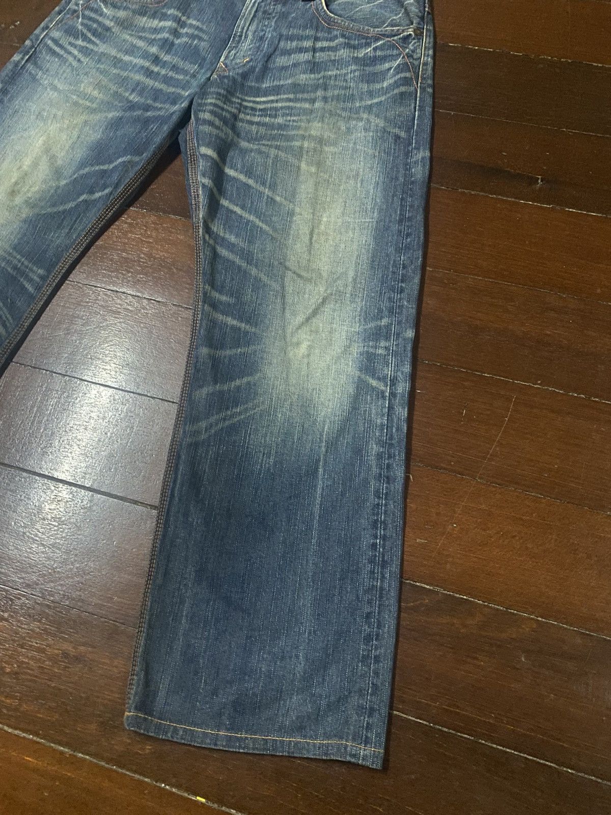 If Six Was Nine Japanese Edwin Exclusive Flared Distressed Jeans wide leg Size US 39 - 7 Thumbnail