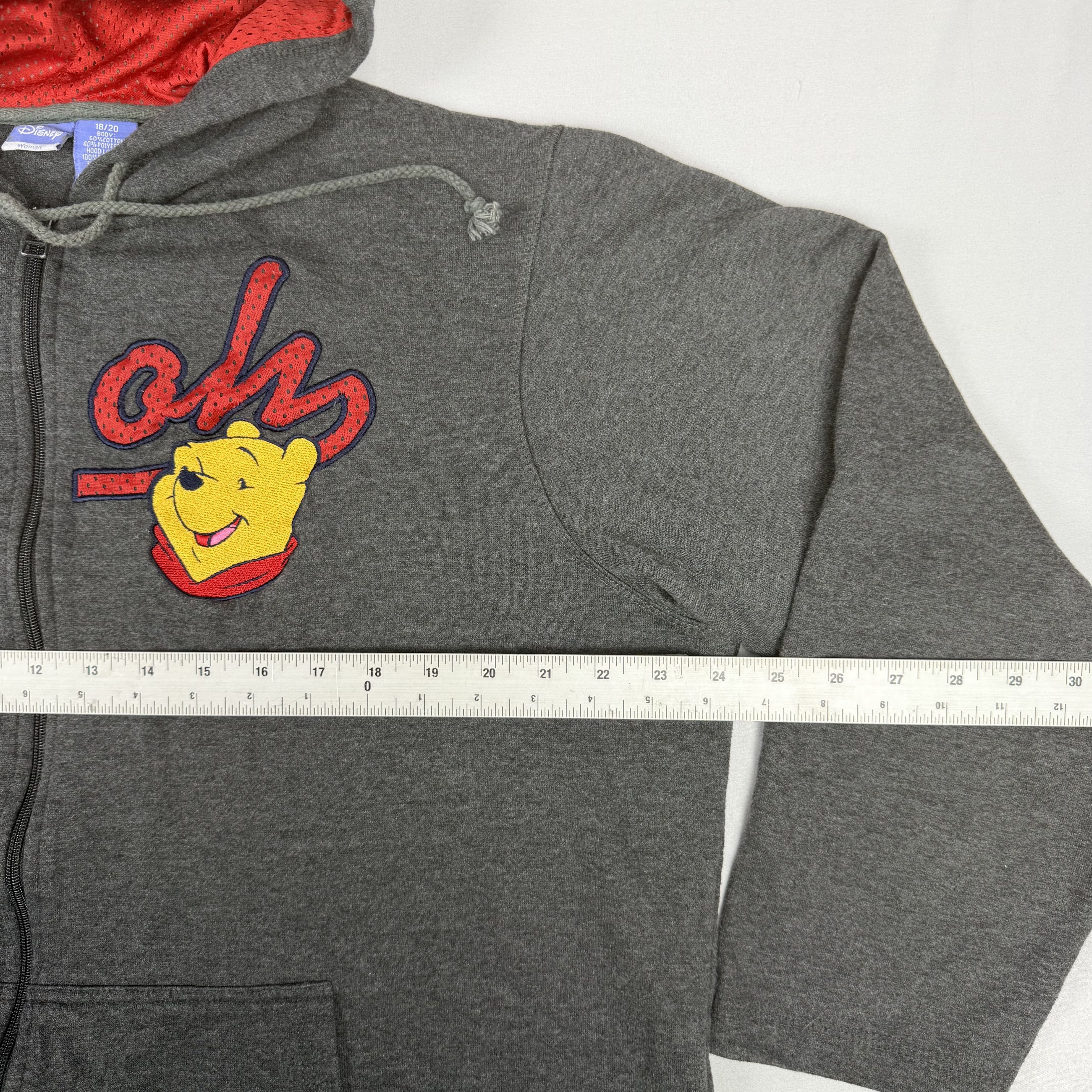 Disney Vintage Disney Winnie the Pooh Zip Hoodie Gray 18/20 Size XXL / US 16-18 / IT 52-54 - 2 Thumbnail