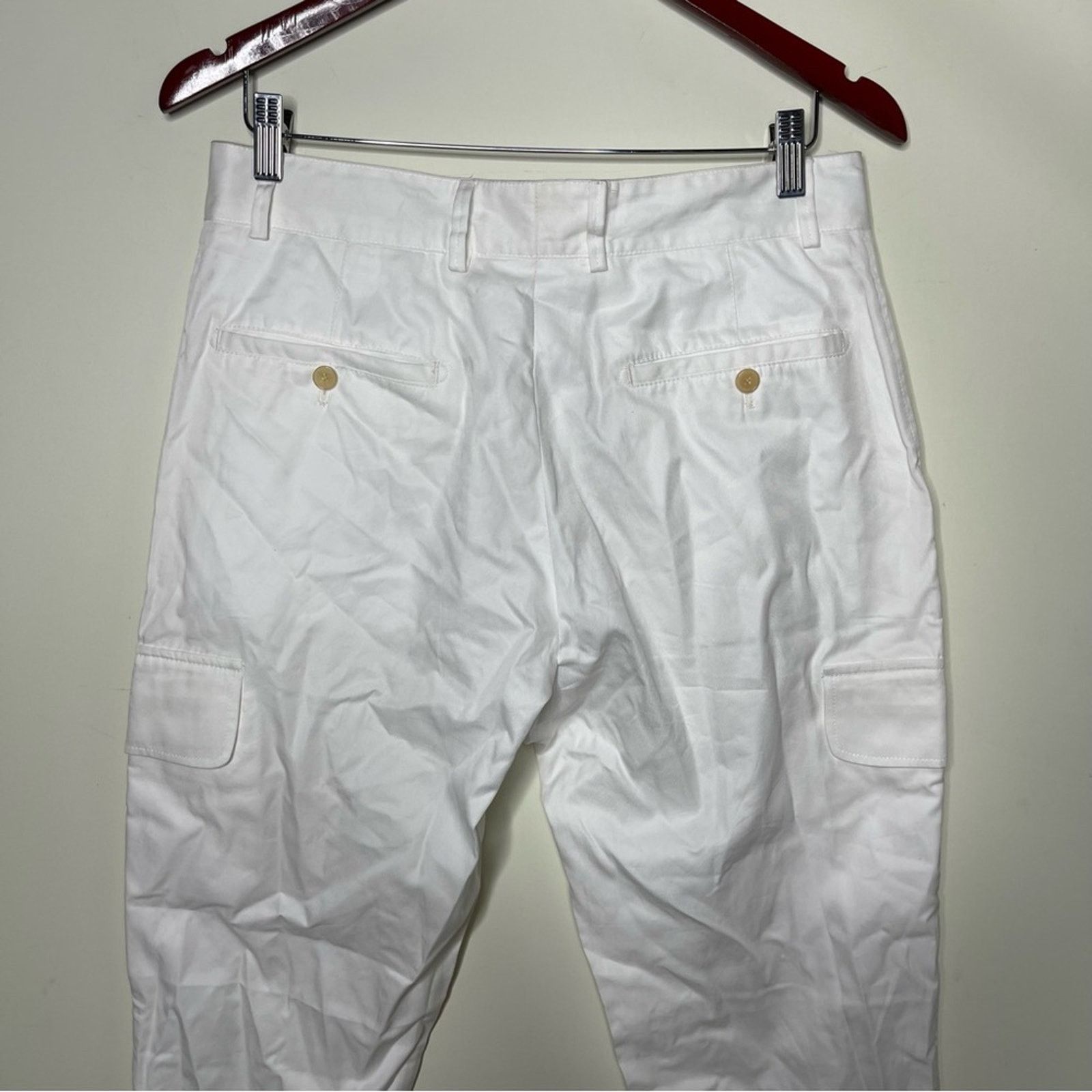 Isaia New ISAIA White Cargo Tapered Pants IT 48 US 32x33 Size US 32 / EU 48 - 9 Thumbnail