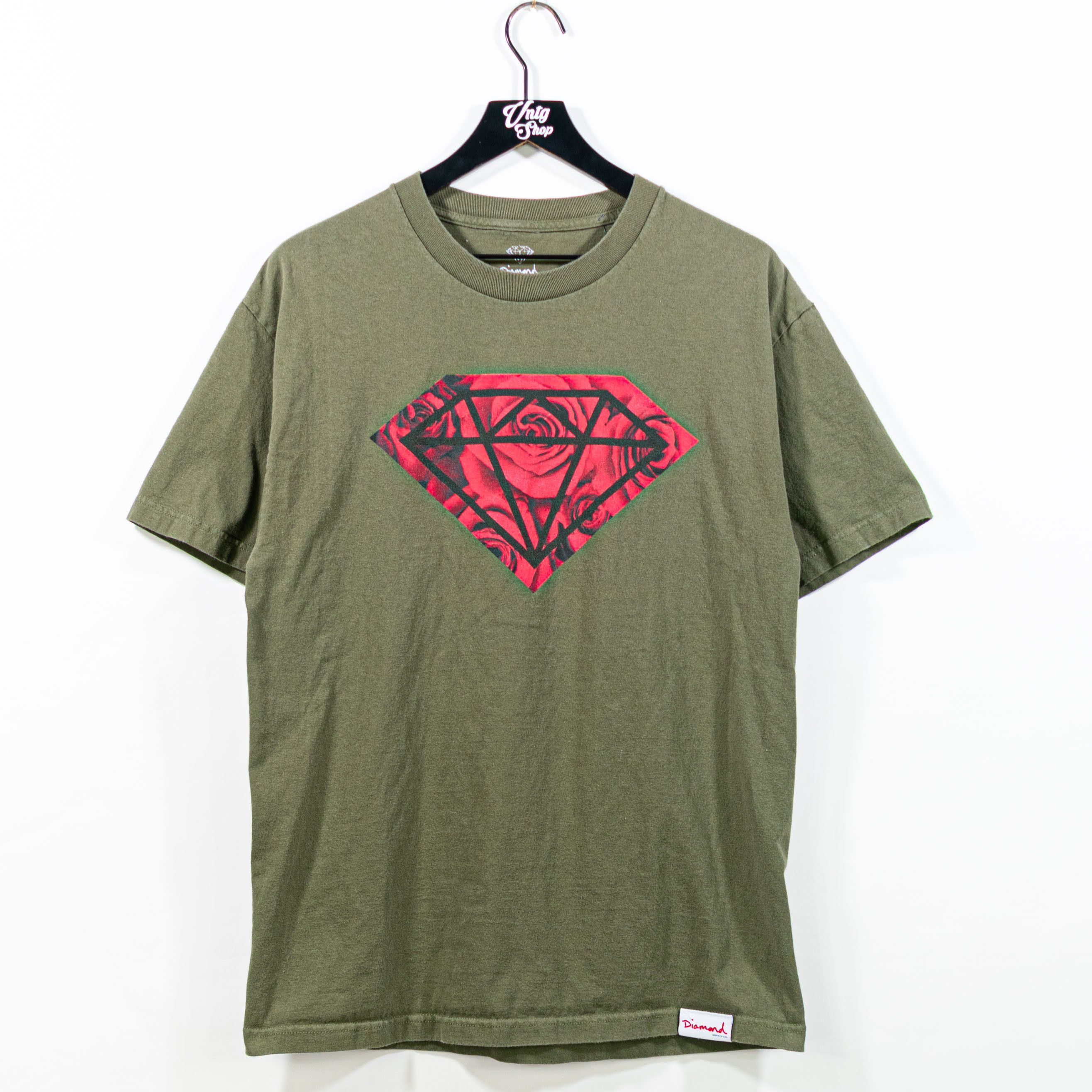 Diamond Supply Co Rose Logo T-Shirt Large Skater Streetwear