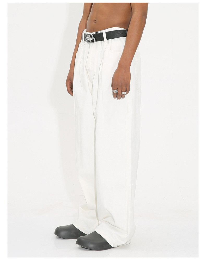 Jean White Baggy Denim Jeans Size US 30 / EU 46 - 2 Thumbnail