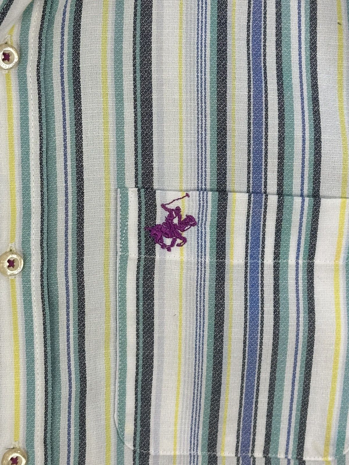 Beverly Hills Polo Club Beverly Hills Polo Club BHPC Stripe Multicolor Flannel Shirt Size US L / EU 52-54 / 3 - 8 Thumbnail
