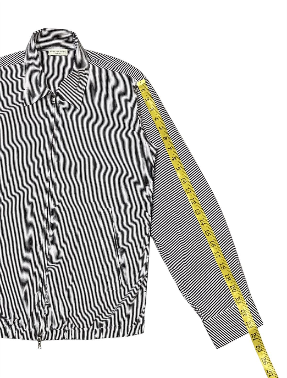 Dries Van Noten Dries Van Noten Charcoal Stripe Thin Cotton Jacket Size L / US 10 / IT 46 - 17 Thumbnail