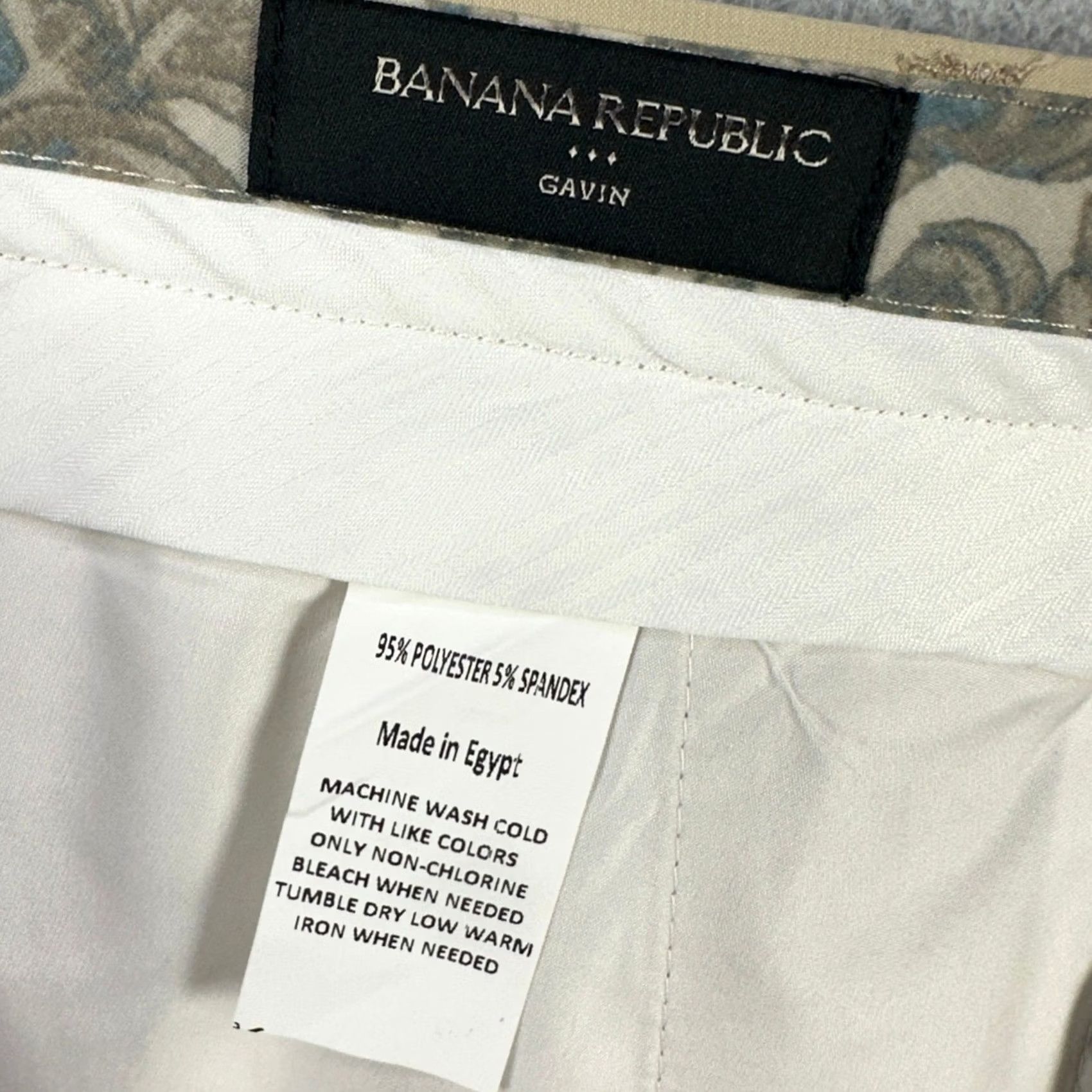 Banana Republic VINTAGE? (No) Banana Republic Gavin Mens Dress Pants 40X32 Tan Flat Front Straight Stretch NEW Size US 40 / EU 56 - 5 Thumbnail