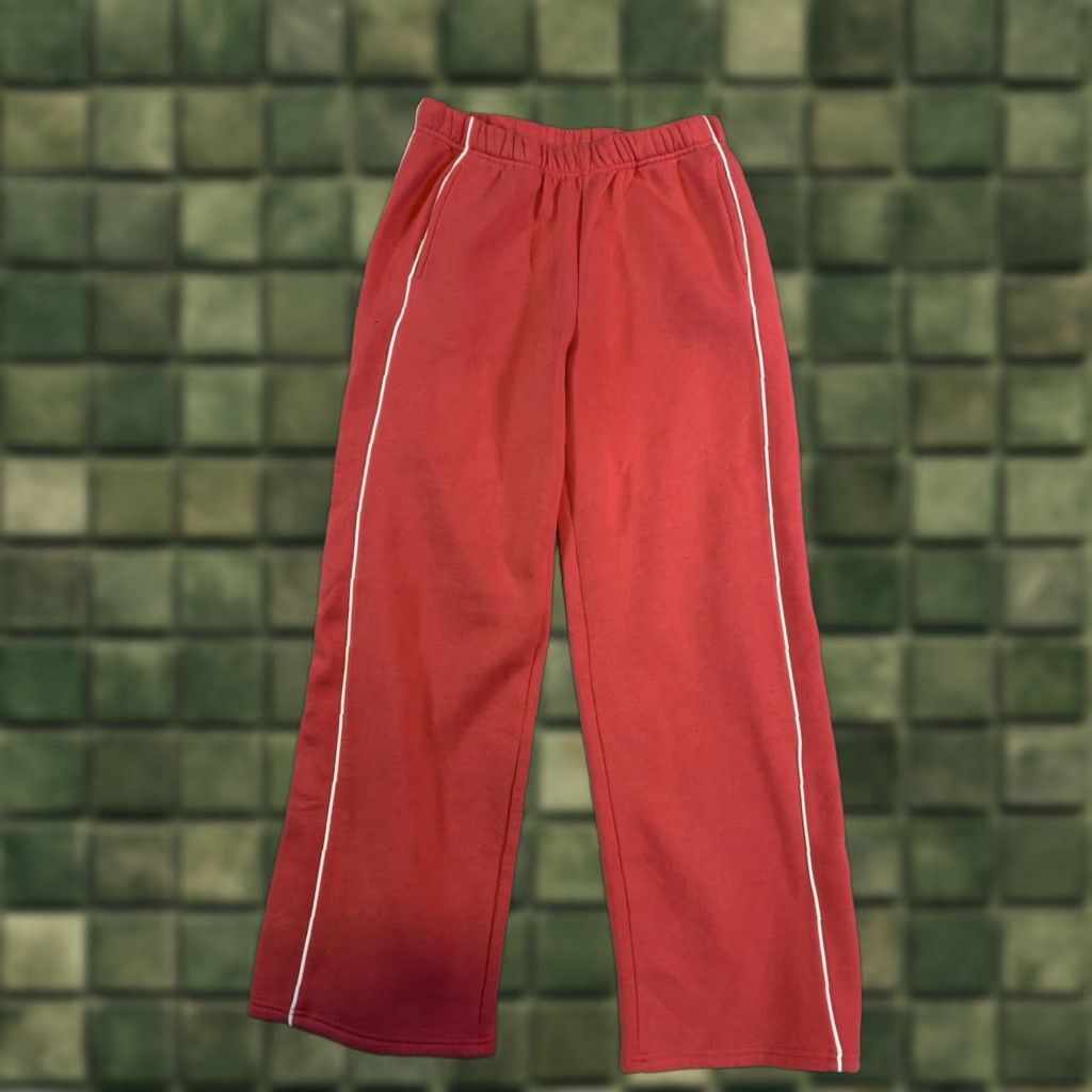Vintage Pink Rose Women's Sweatpants Pants M Regular Wide-Leg Inseam 31 in Pink Rose Athletic Warm Up Moisture Wicking Logo Athleisure Sweatpants Size 32" / US 10 / IT 46 - 1 Thumbnail