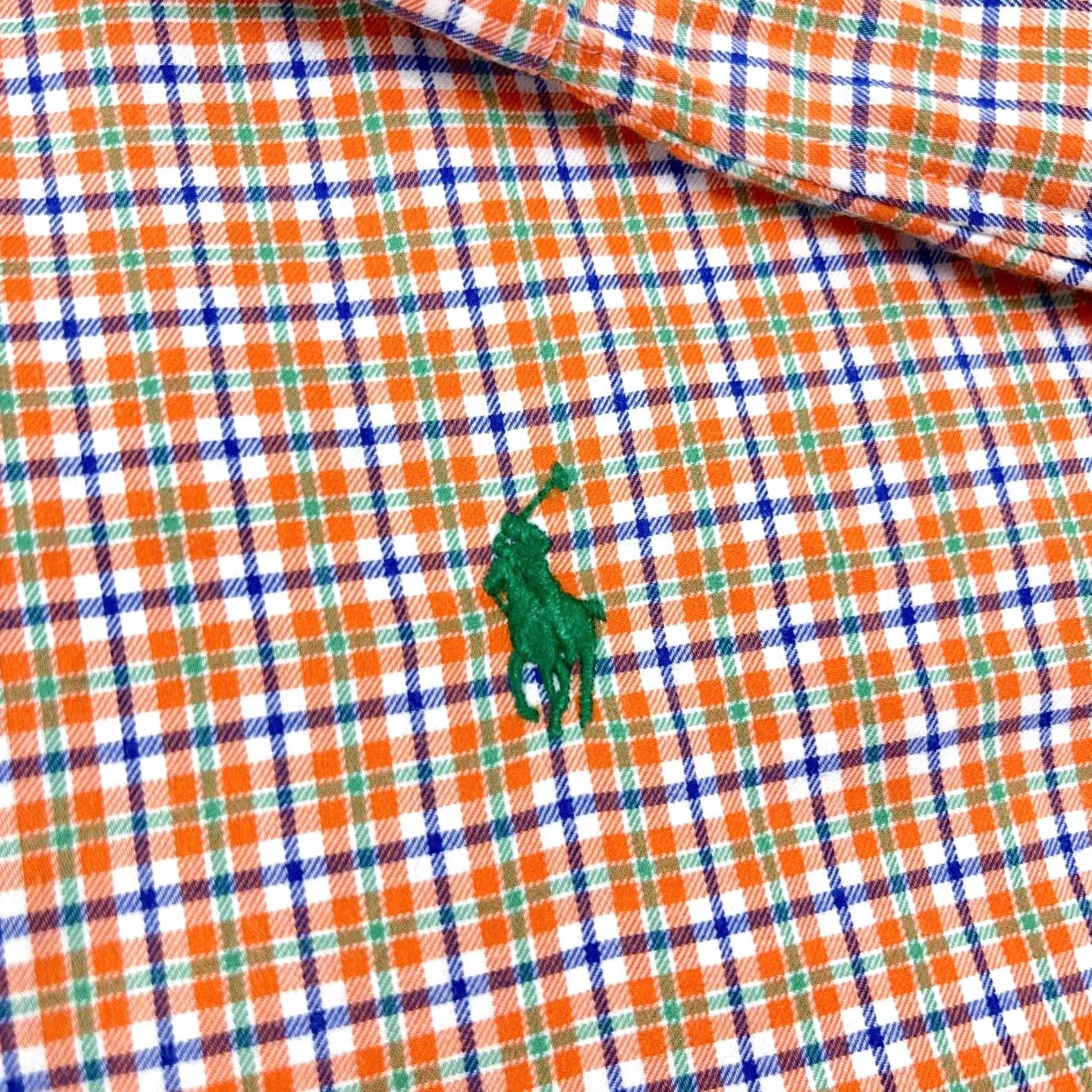 Ralph Lauren Ralph Lauren Shirt Men Medium Orange Green Button Up Flannel Plaid Lightweight Size US M / EU 48-50 / 2 - 4 Thumbnail