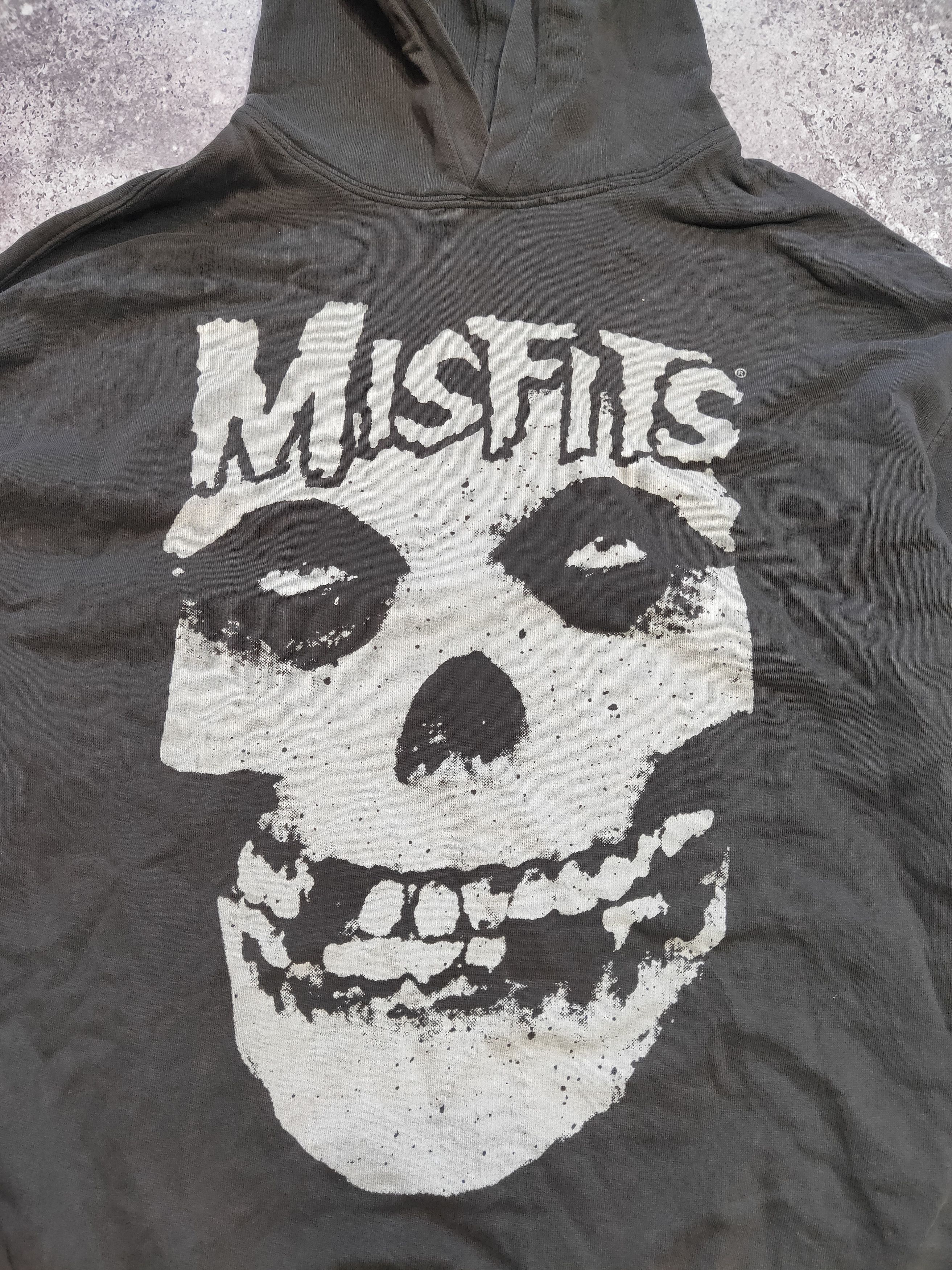 Band Tees × Misfits × Vintage Vintage Misfits Hoodie Skull Washed Punks H&M Emo Band Size US M / EU 48-50 / 2 - 7 Thumbnail