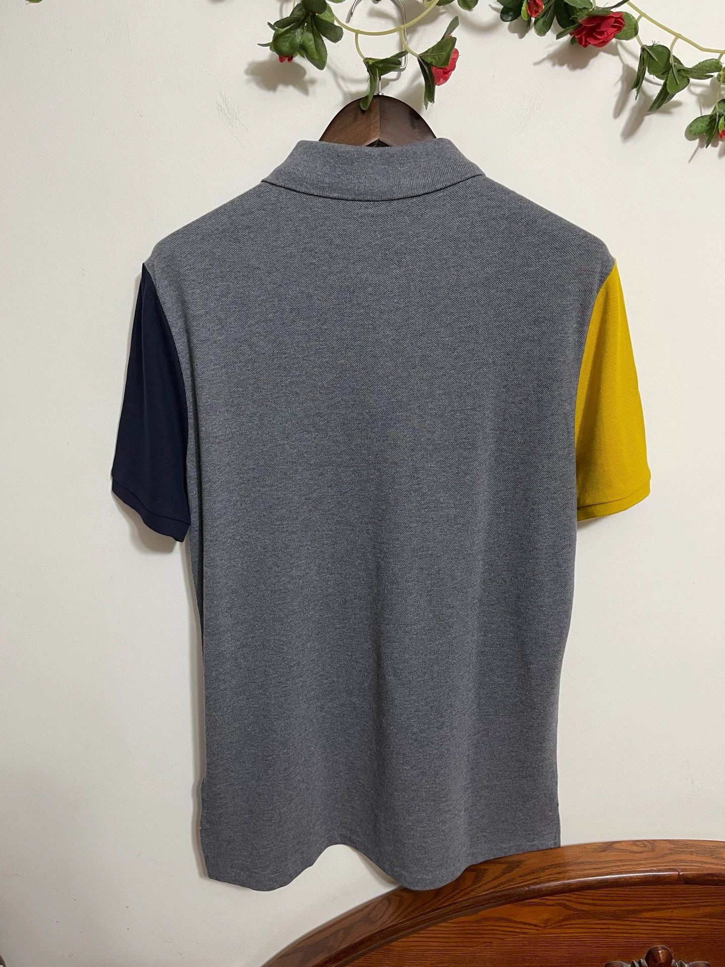 Burberry Burberry Slim Pique Polo XL Blue/Yellow Sleeves Size US XL / EU 56 / 4 - 2 Thumbnail