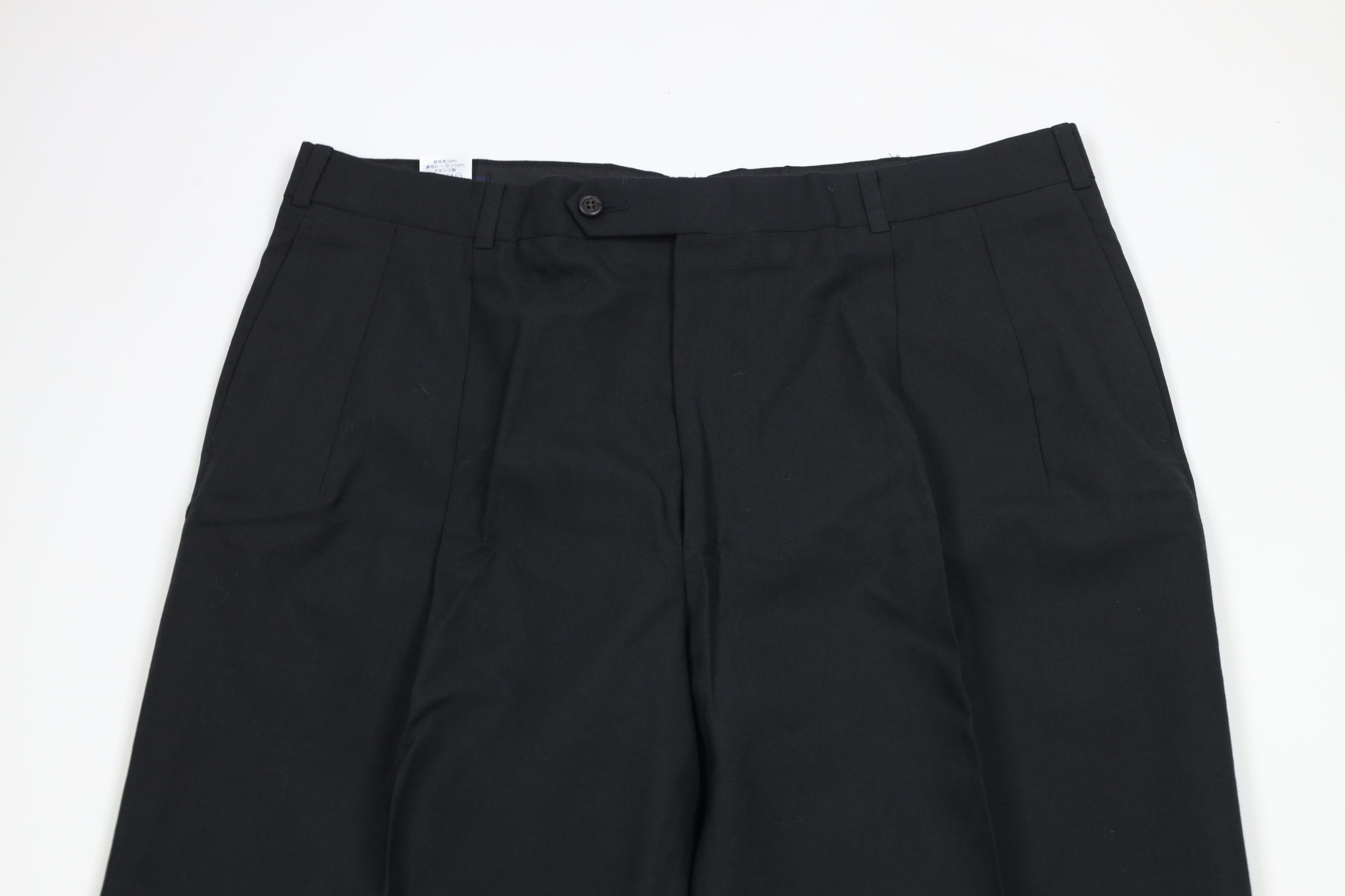 Lands' End × Vintage Vintage 90s Lands End Wool Wide Leg Chino Pants Black USA Size US 38 / EU 54 - 2 Thumbnail
