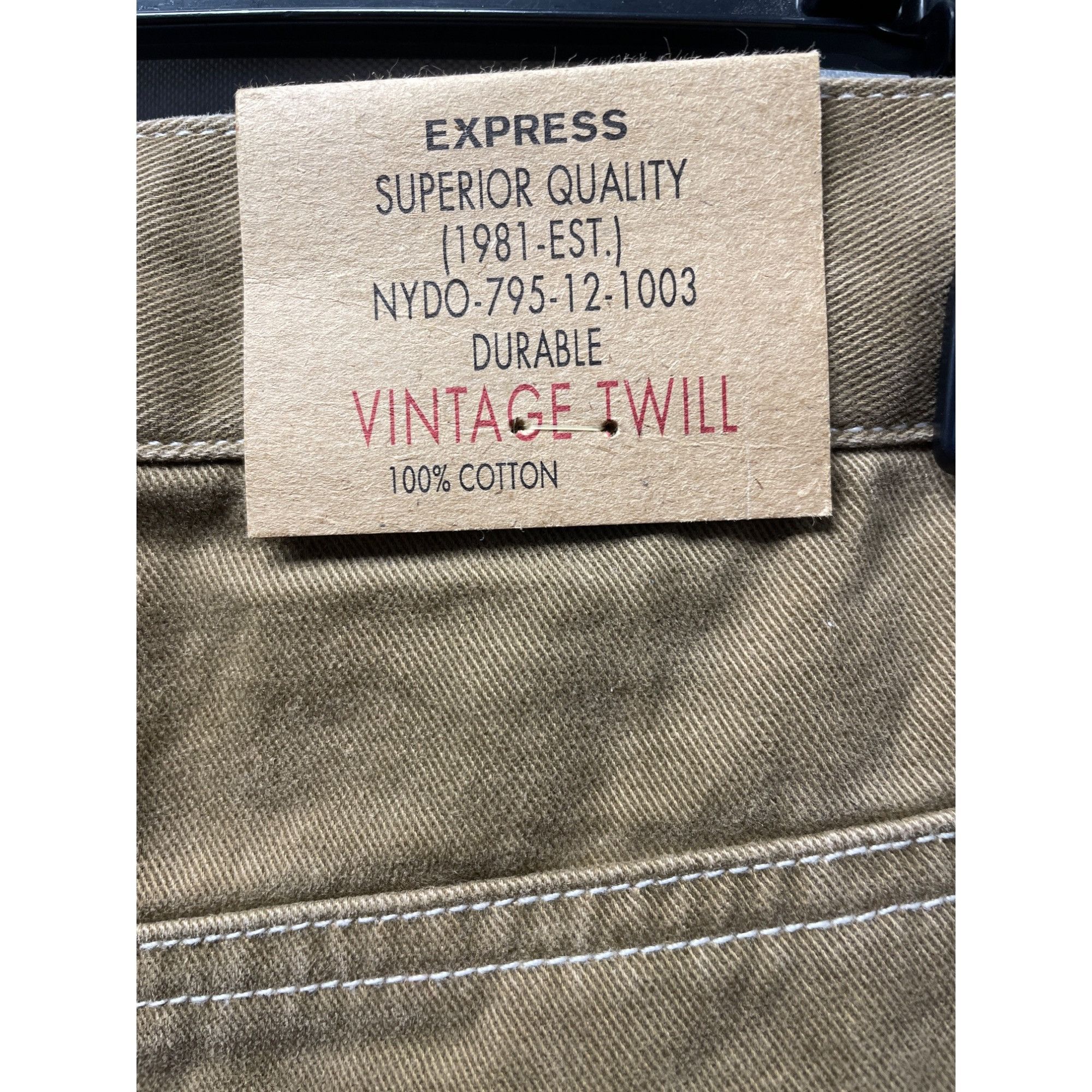 Express Express Men's Tan/ Vintage Twill Jeans Boot Cut Size 36x32 S Size US 36 / EU 52 - 4 Thumbnail