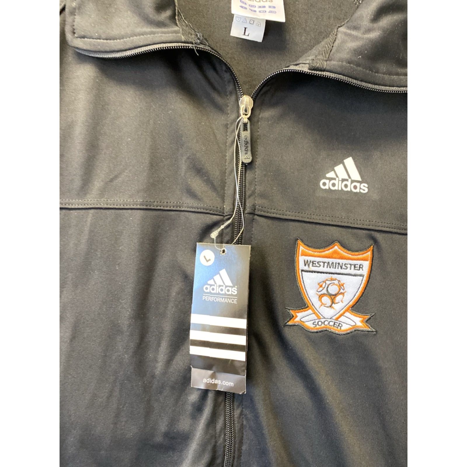 Adidas NWT Adidas MLS Westminster Soccer Windbreaker Patch Jacket M Black Mens Jacket Size US M / EU 48-50 / 2 - 3 Thumbnail