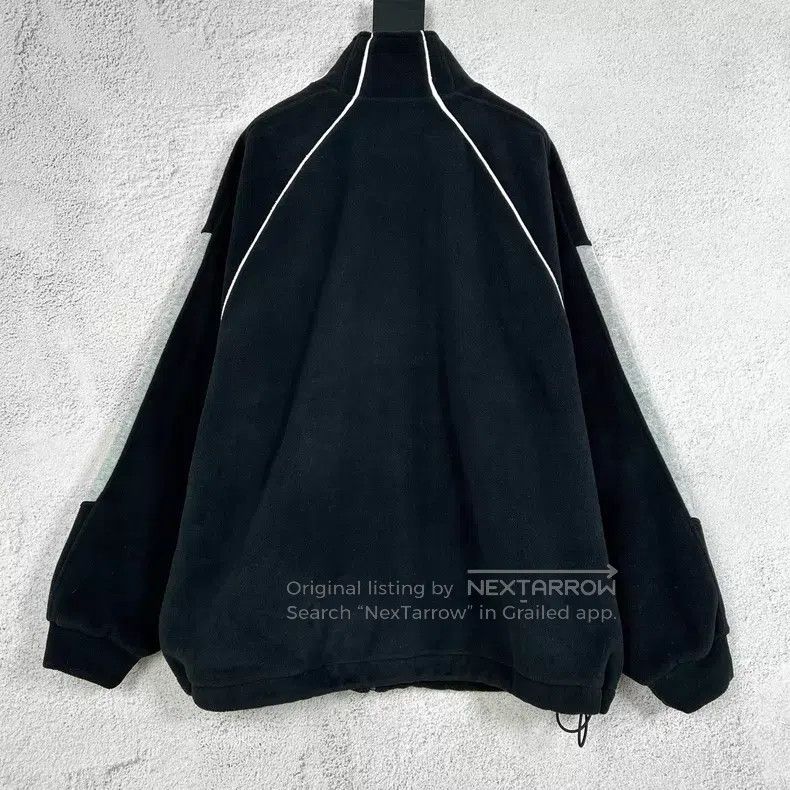 Balenciaga Balenciaga Black and White Teddy Fleece Jacket Size US M / EU 48-50 / 2 - 2 Thumbnail