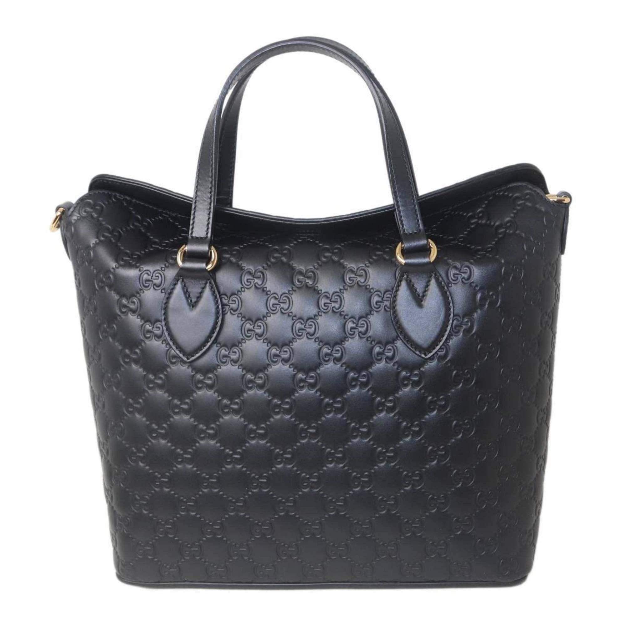 Gucci Gucci Handbag Shoulder Bag Guccissima Black 428226 Size ONE SIZE - 1 Thumbnail