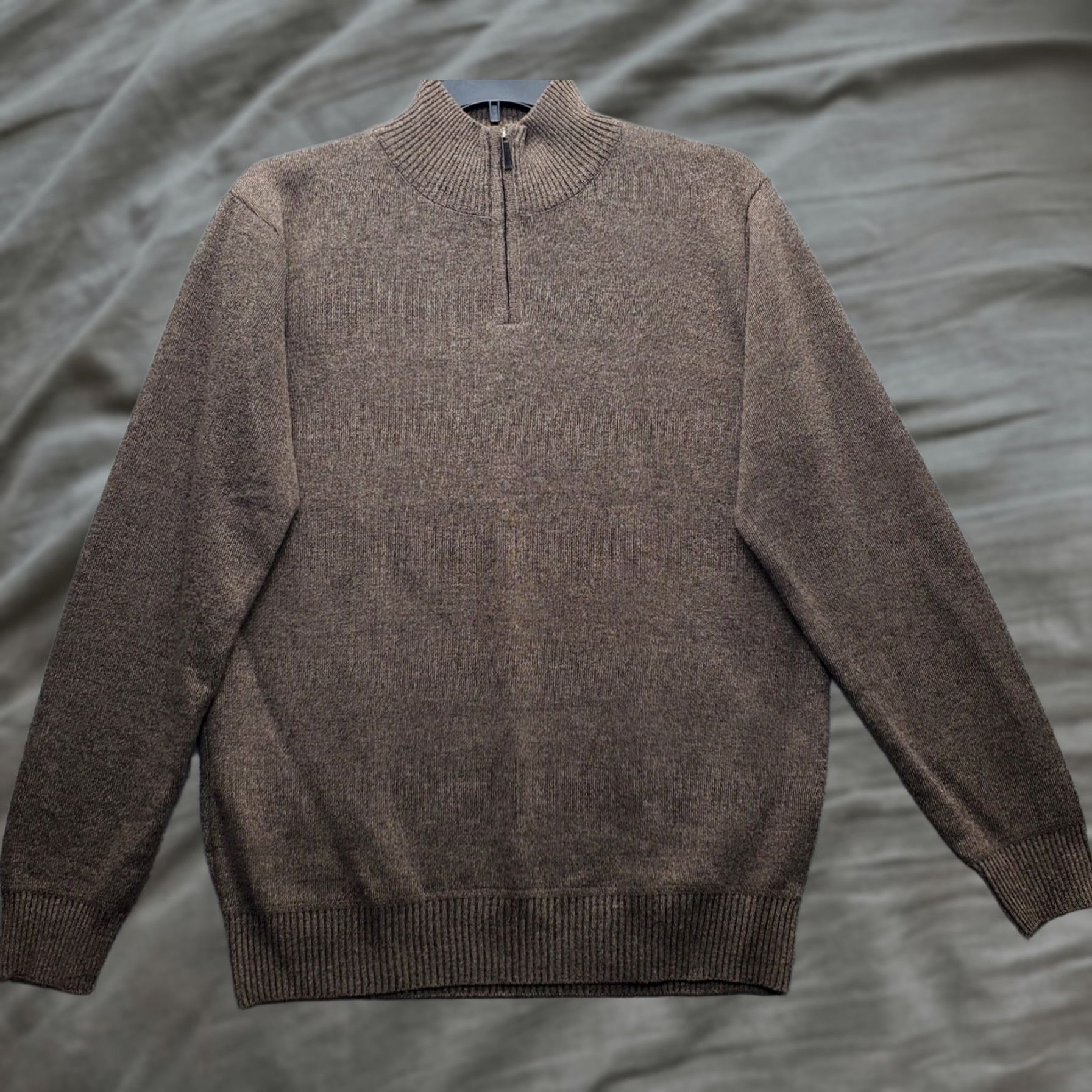 Billy London Billy London Mens Sweater Raglan Sleeve 1/4 Zip Pullover Brown Large Knit Pullover EUC Size US L / EU 52-54 / 3 - 1 Thumbnail