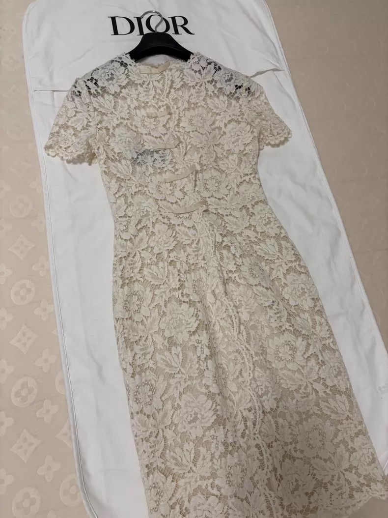 Valentino Valentino White lace dress Size S / US 4 / IT 40 - 5 Thumbnail