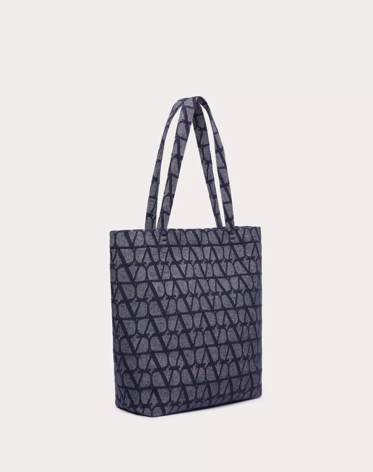 Valentino oc11z0725 Size: OS/ Mini Toile Shopping Bag in Melange/Black Size ONE SIZE - 2 Thumbnail