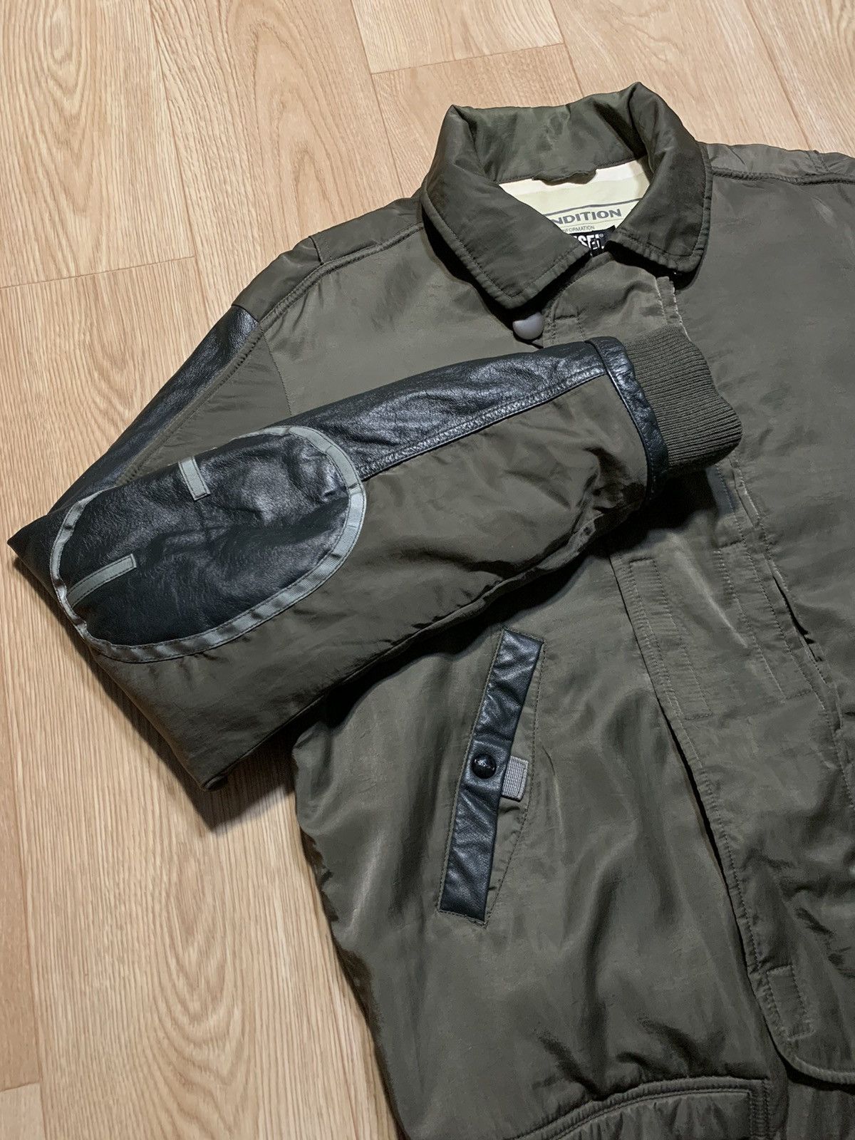 Diesel Rare Vintage Diesel NCPU Leather Military Jacket Size US XL / EU 56 / 4 - 4 Thumbnail