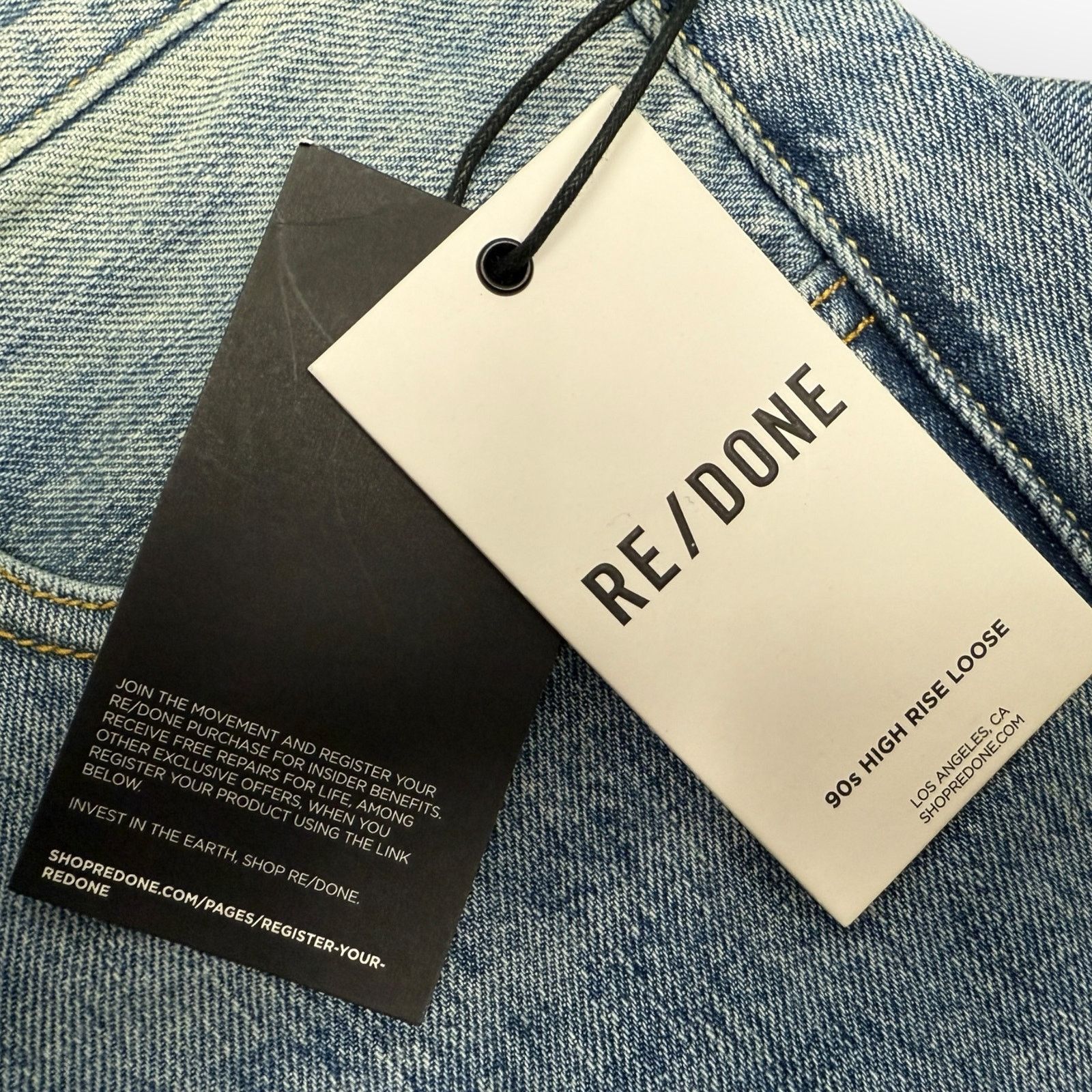 RE/DONE RE/DONE 90s Loose High-Rise Straight-Leg Jeans NWT Size 28" / US 6 / IT 42 - 8 Thumbnail