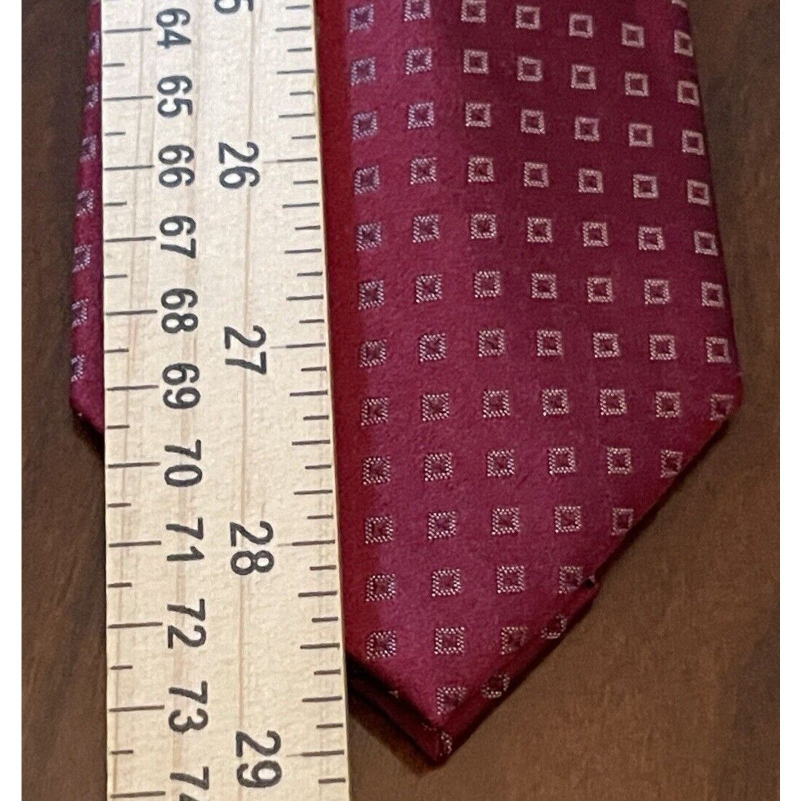 DKNY Dkny Burgundy 100% Silk Men’s Neck Tie Made In China Size ONE SIZE - 5 Thumbnail