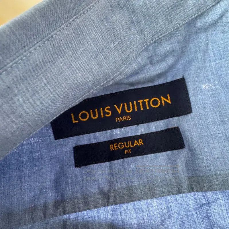 Louis Vuitton Louis Vuitton Blue Cotton Men's Shirts . Size US L / EU 52-54 / 3 - 3 Thumbnail