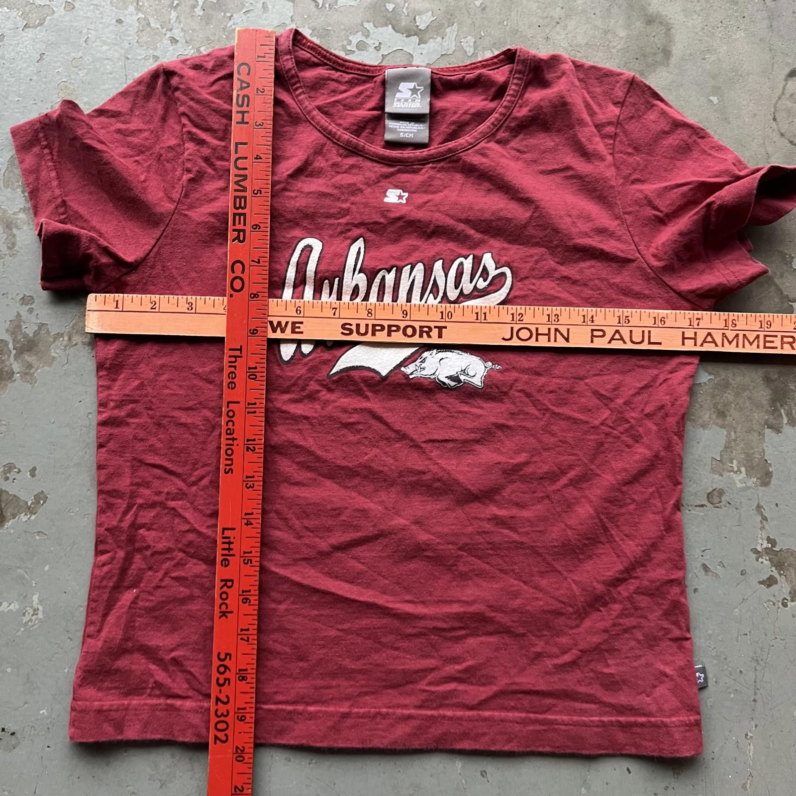 Starter × Vintage Vintage Y2K Arkansas Razorbacks Starter Glitter Sports Shirt Size S / US 4 / IT 40 - 3 Thumbnail