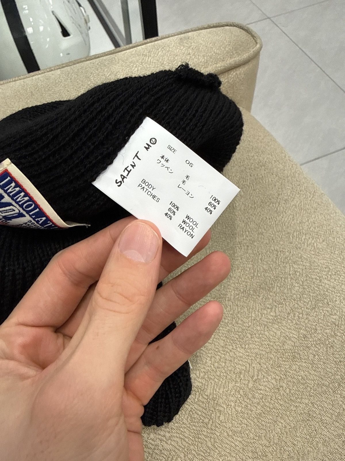 Saint Michael Saint Michael Logo Beanie Black SS26 Size ONE SIZE - 5 Thumbnail