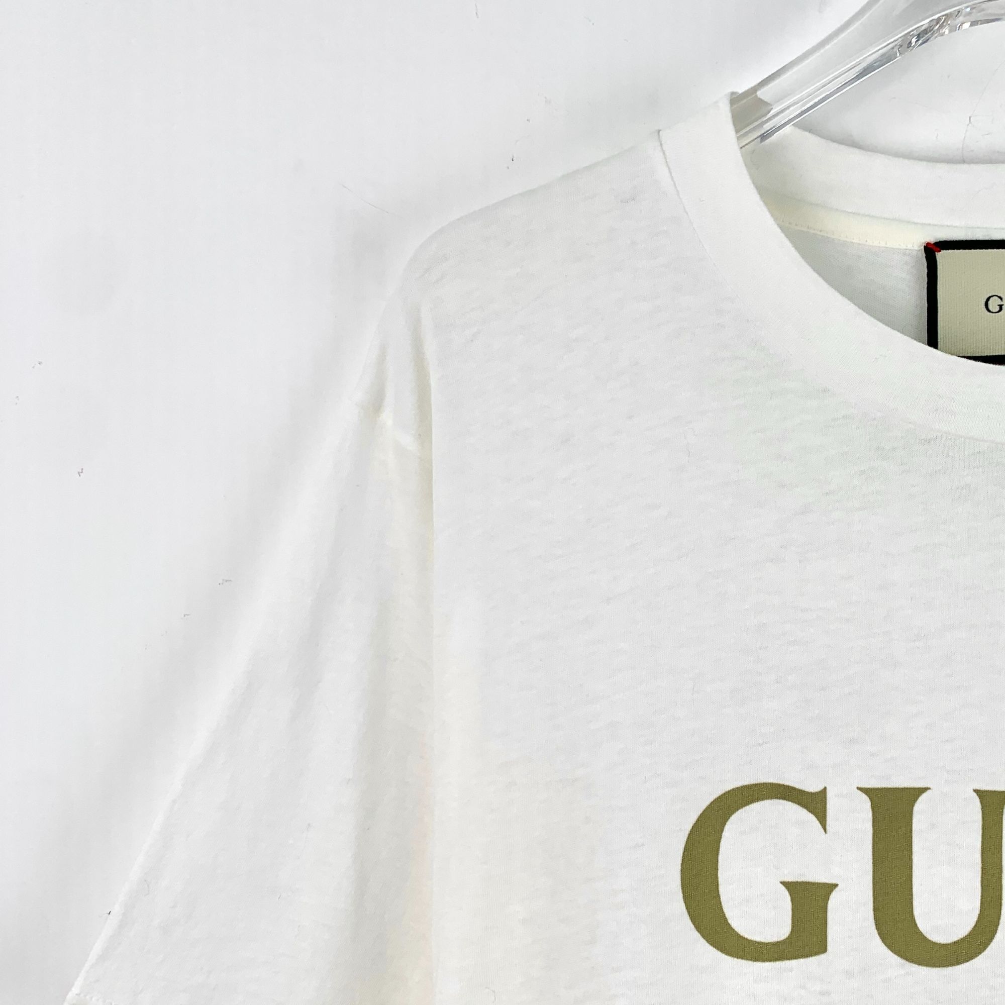Gucci Gucci White Logo Printed Cotton Round-Neck Short-Sleeved T-S Size XXS / US 00 / IT 34 - 7 Thumbnail