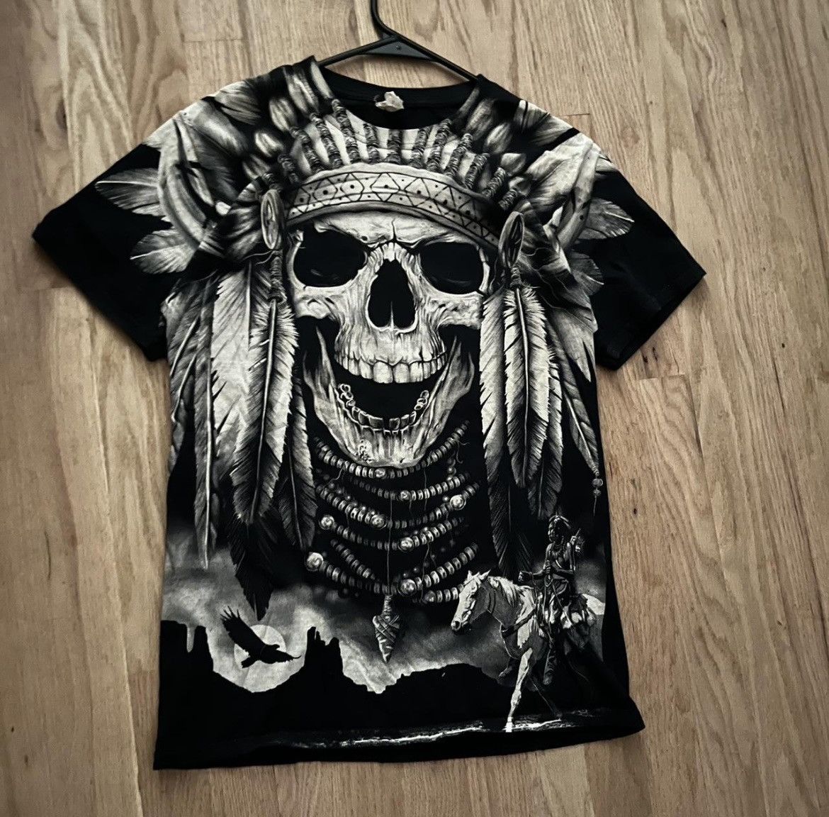Vintage Tribal Native American skull AOP y2k shirt Size US M / EU 48-50 / 2 - 1 Thumbnail