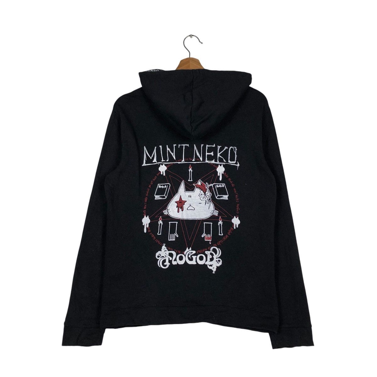 Cartoon Network × Japanese Brand 📌Hoodie Zipper Jacket Cartoon Mint Neko Big Logo Spell Out Size US M / EU 48-50 / 2 - 1 Thumbnail