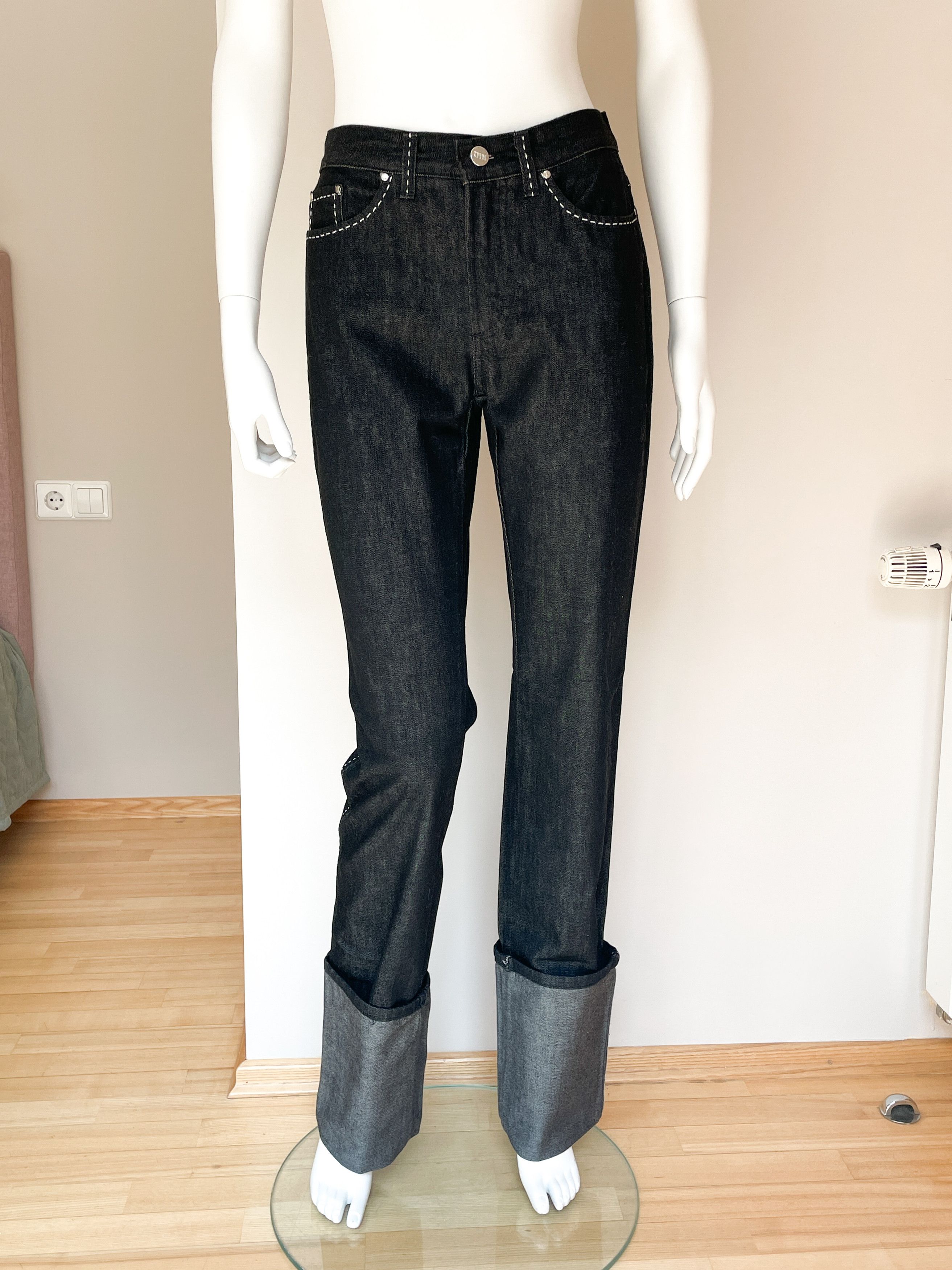 very long jeans