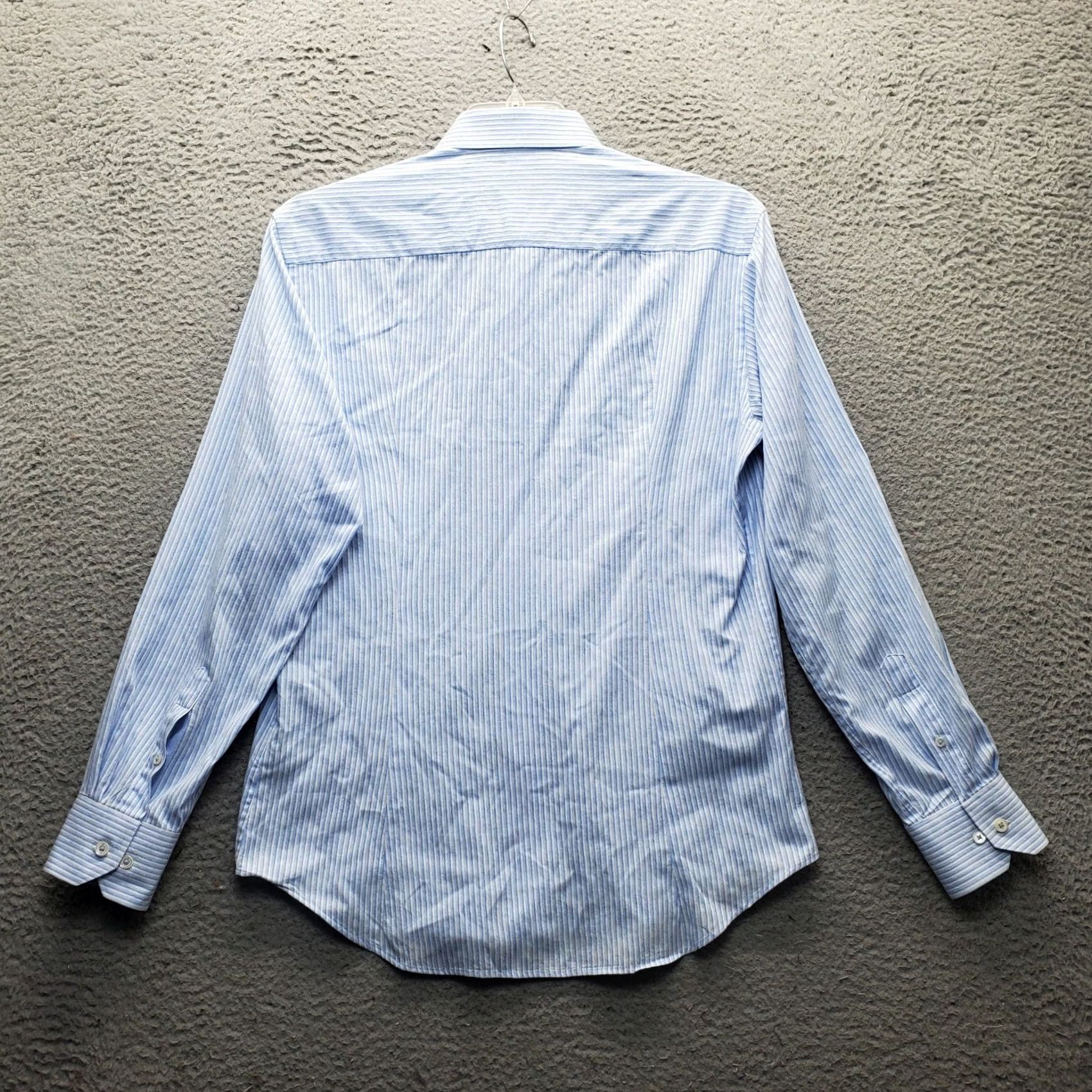 BUGATCHI Bugatchi Uomo Shirt Mens M Multi Striped Shaped Fit Long Sleeve Collar Button Up Size US M / EU 48-50 / 2 - 2 Thumbnail