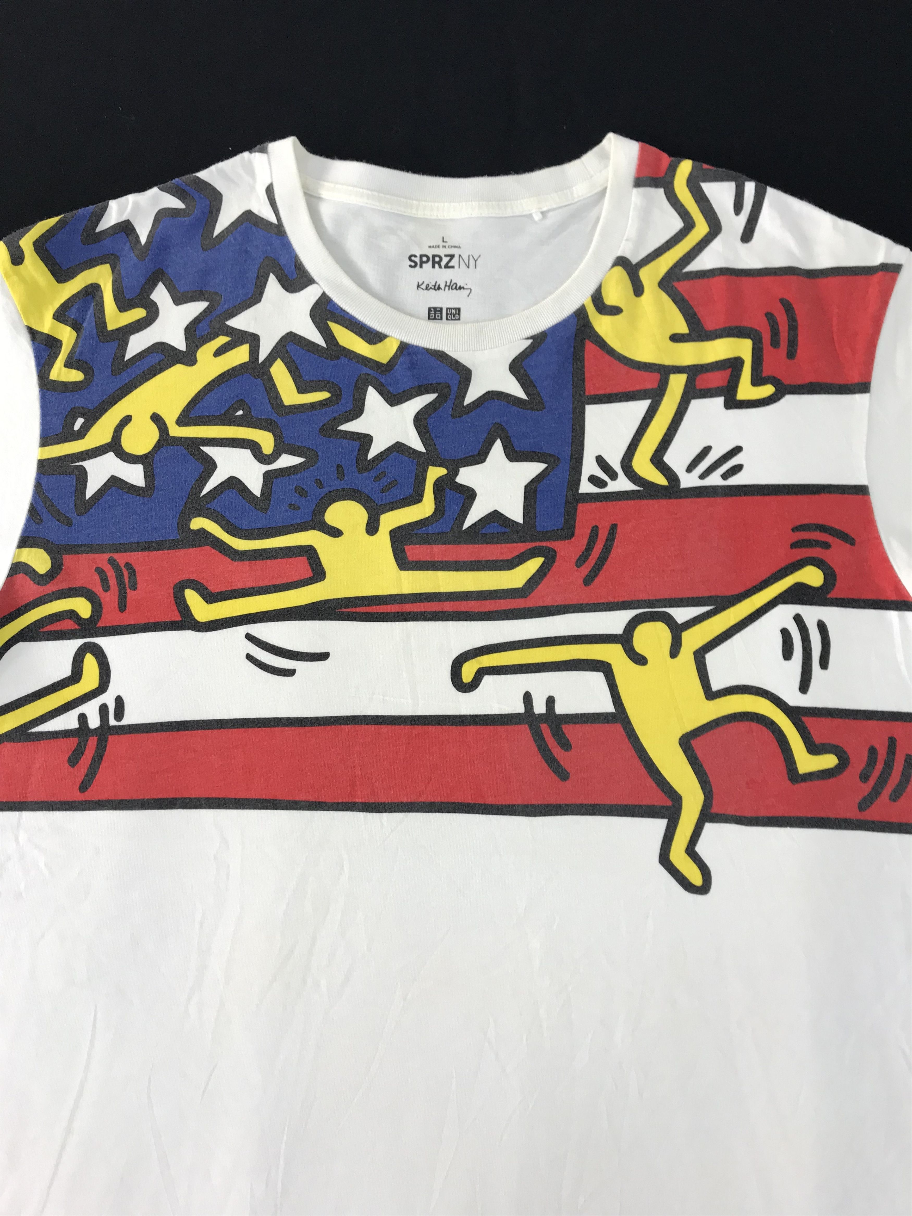 Japanese Brand SPRZNY Keith Haring Pop Art Dancing American Flag Printed Size US M / EU 48-50 / 2 - 4 Thumbnail