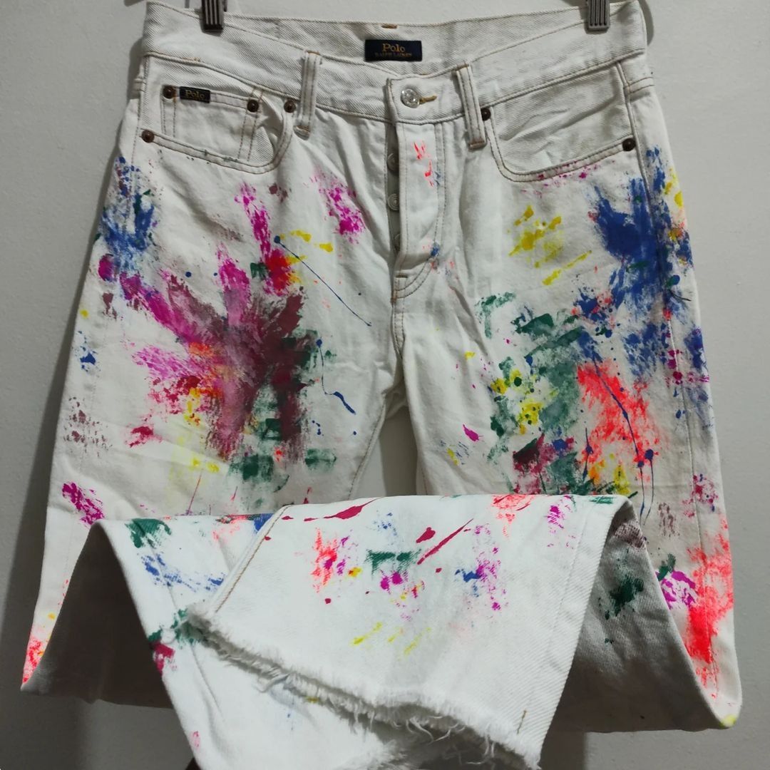 Polo Ralph Lauren Polo Ralph Lauren Paint Splatter Jeans Size 30 Size 30" / US 8 / IT 44 - 11 Thumbnail
