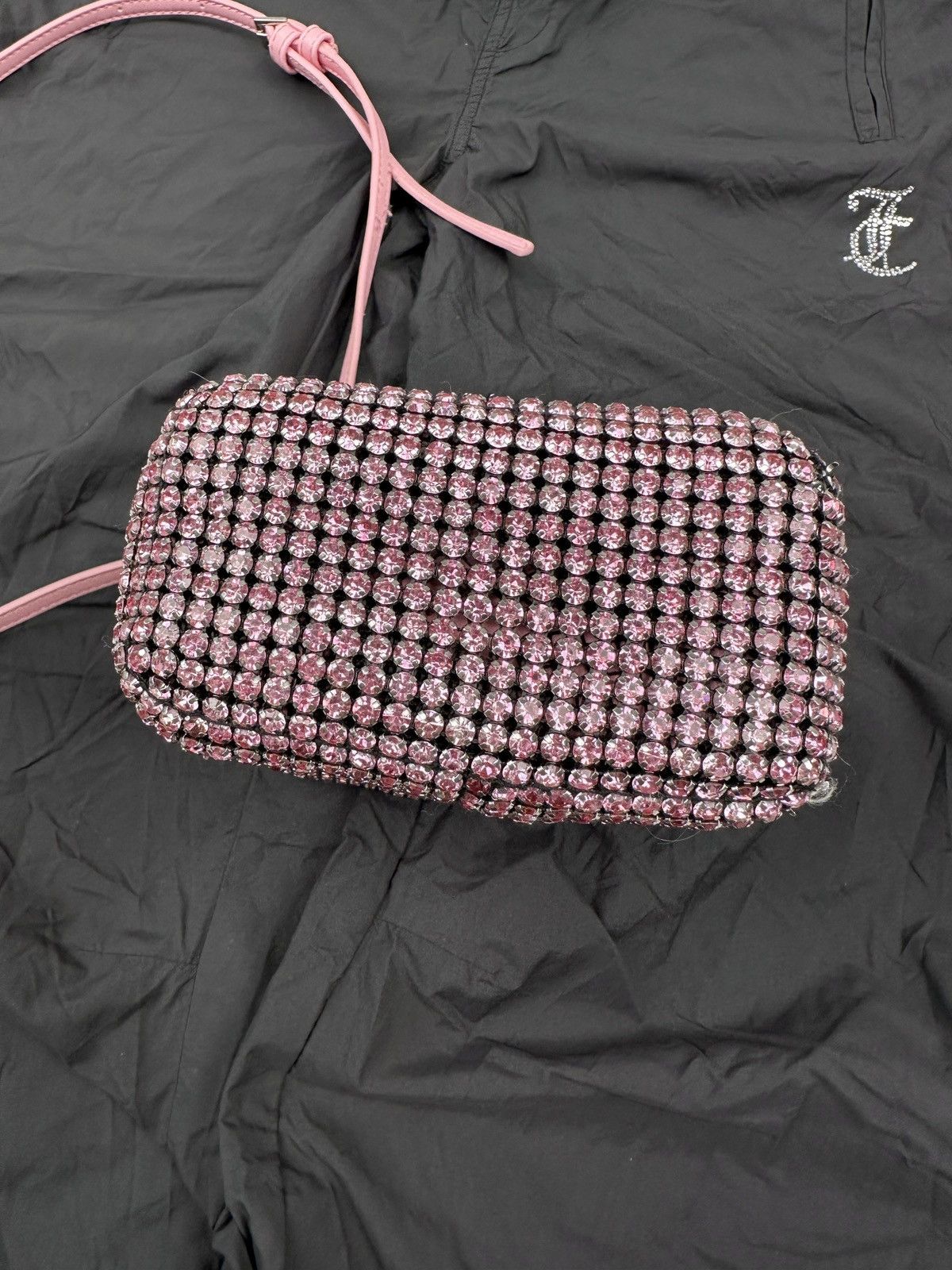 Juicy Couture JUICY COUTURE Melanie Diamante Crystal Pink Crossbody Bag Size ONE SIZE - 10 Thumbnail