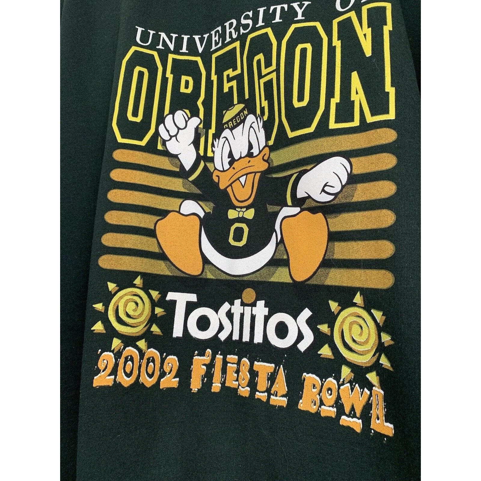 Gildan Oregon Ducks Vintage Sweatshirt 2002 Tostitos Fiesta Bowl Size US XXL / EU 58 / 5 - 4 Thumbnail