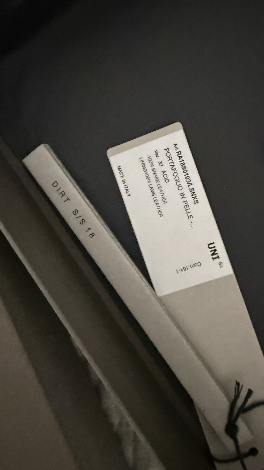 Rick Owens Rare Rick Owens S/S 2018 „Dirt” python neck wallet Size ONE SIZE - 12 Thumbnail