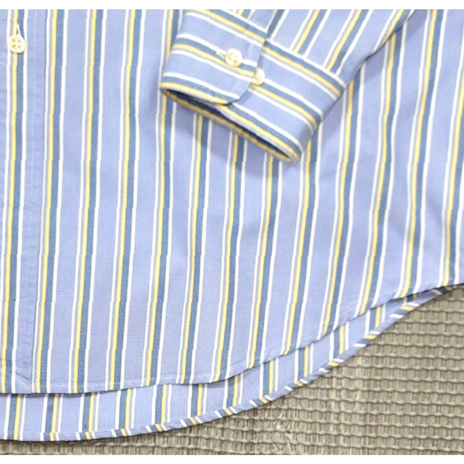 Polo Ralph Lauren Polo Ralph Lauren Button-Up Shirt Striped Long Sleeve Mens 16.5-32/33 Blue Stripe Oxford OCBD Classic Fit Size US XL / EU 56 / 4 - 5 Thumbnail