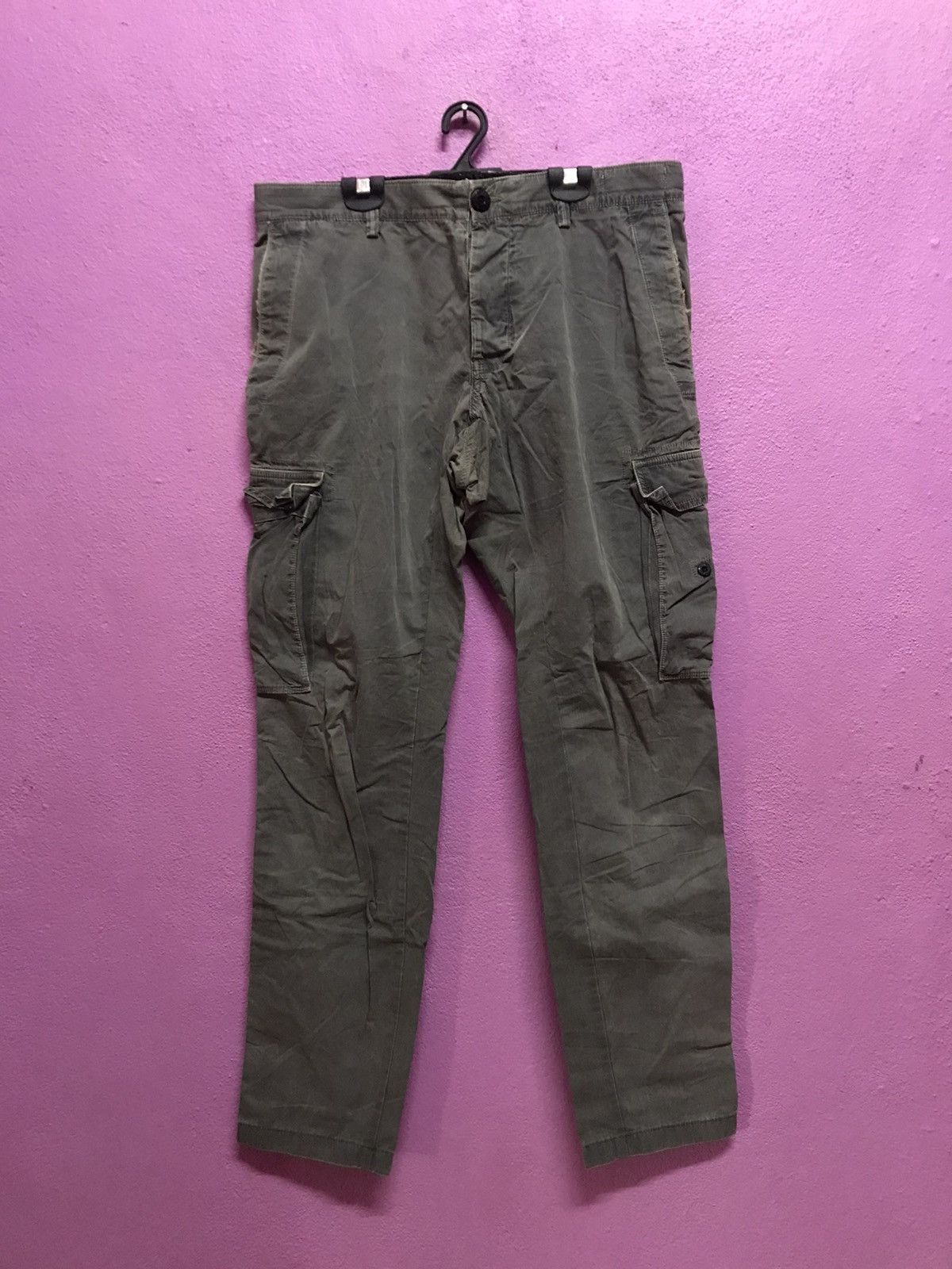 image of Hai Sporting Gear x Issey Miyake Stone Island Cargo Pants in Green, Men's (Size 34)