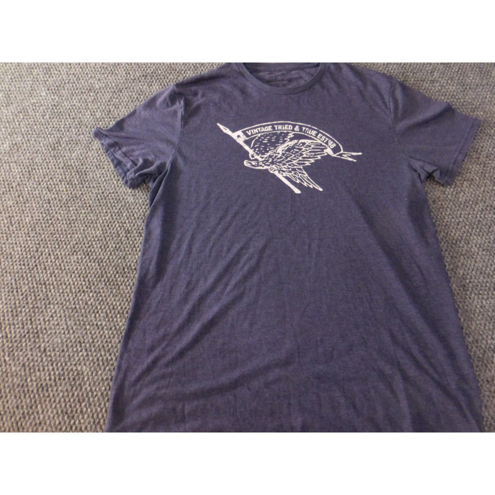 Weatherproof Weatherproof Mens Shirt L Blue Graphic Vintage Classic Crew Neck Short Sleeve T-Shirt Logo Cotton Spandex Stretch Regular Size US L / EU 52-54 / 3 - 3 Thumbnail