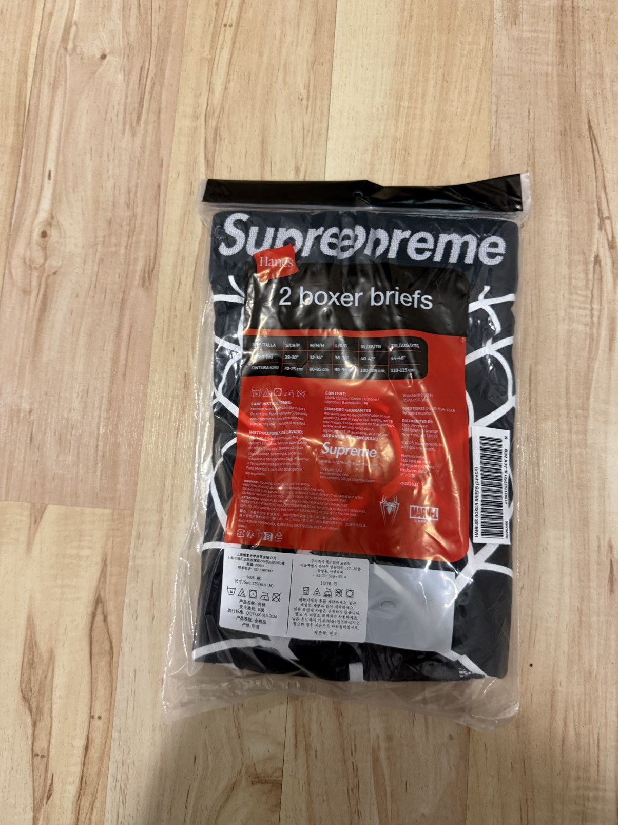 Hanes × Supreme Supreme Hanes Spider-Man Boxer Breifs(2 Pack) Size 34 - 2 Thumbnail