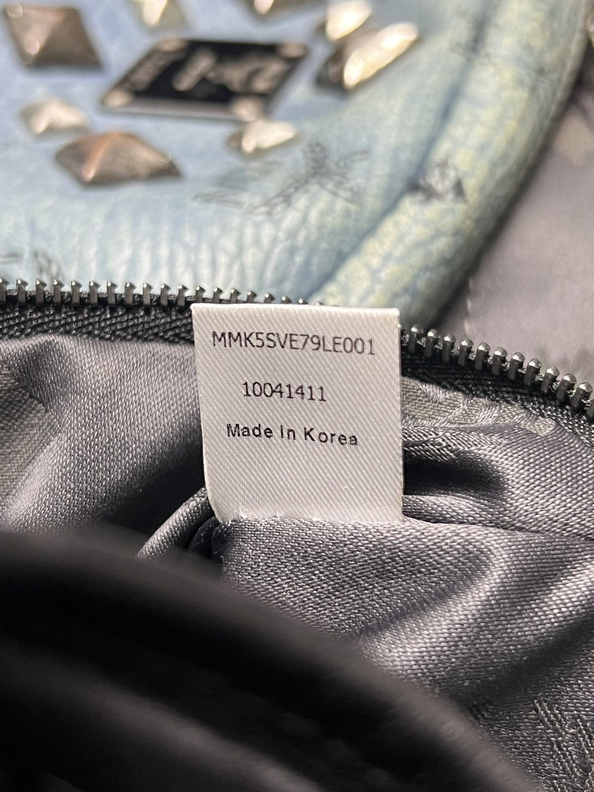 MCM MCM Dusty Blue Monogram Studded Backpack Size ONE SIZE - 25 Thumbnail
