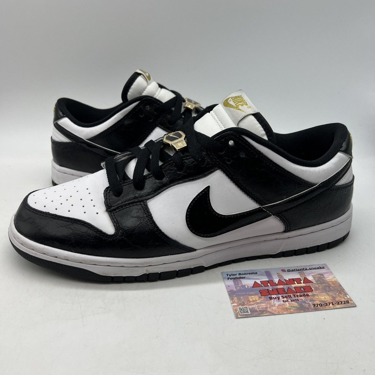 image of Nike Dunk Low World Champ Shoes in White, Men's (Size 11)